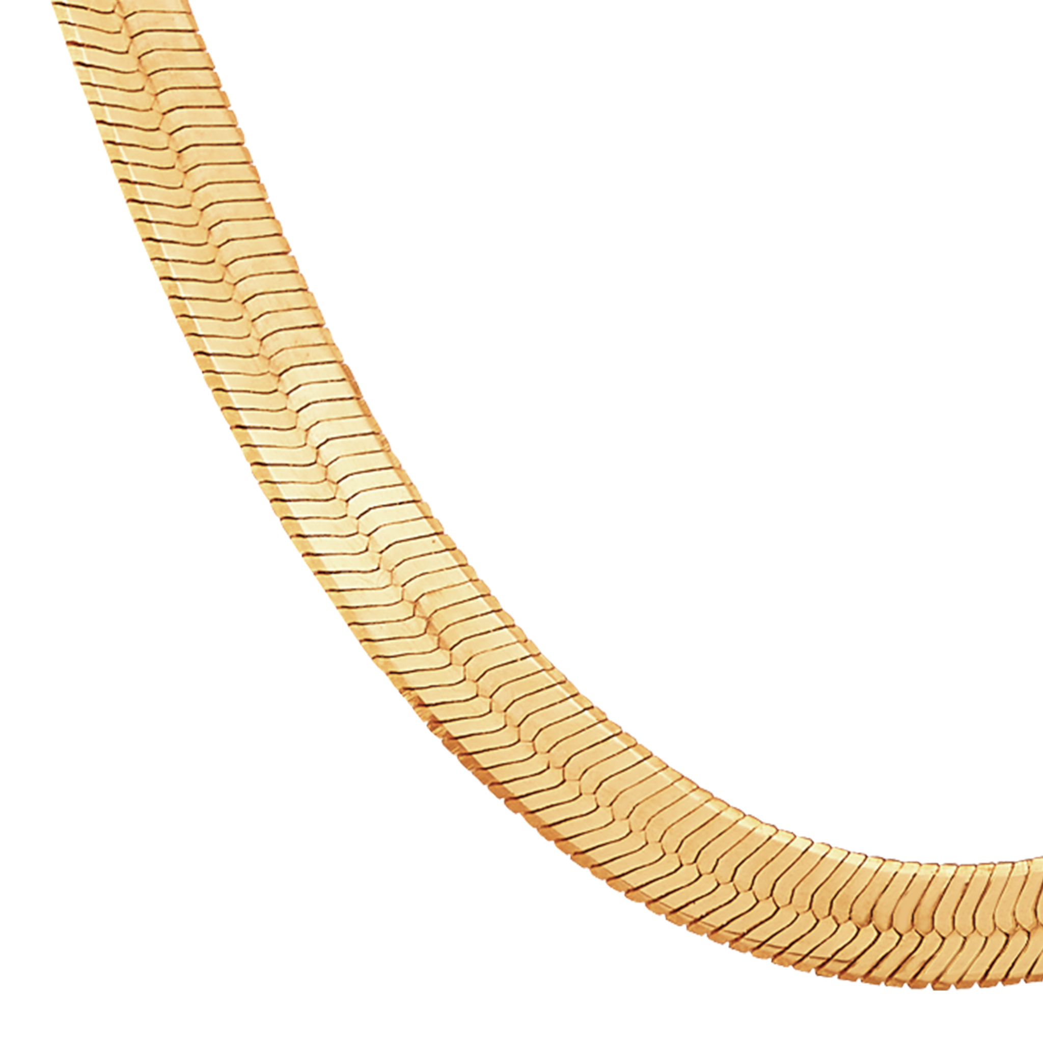 14k Yellow Gold Herringbone Chain