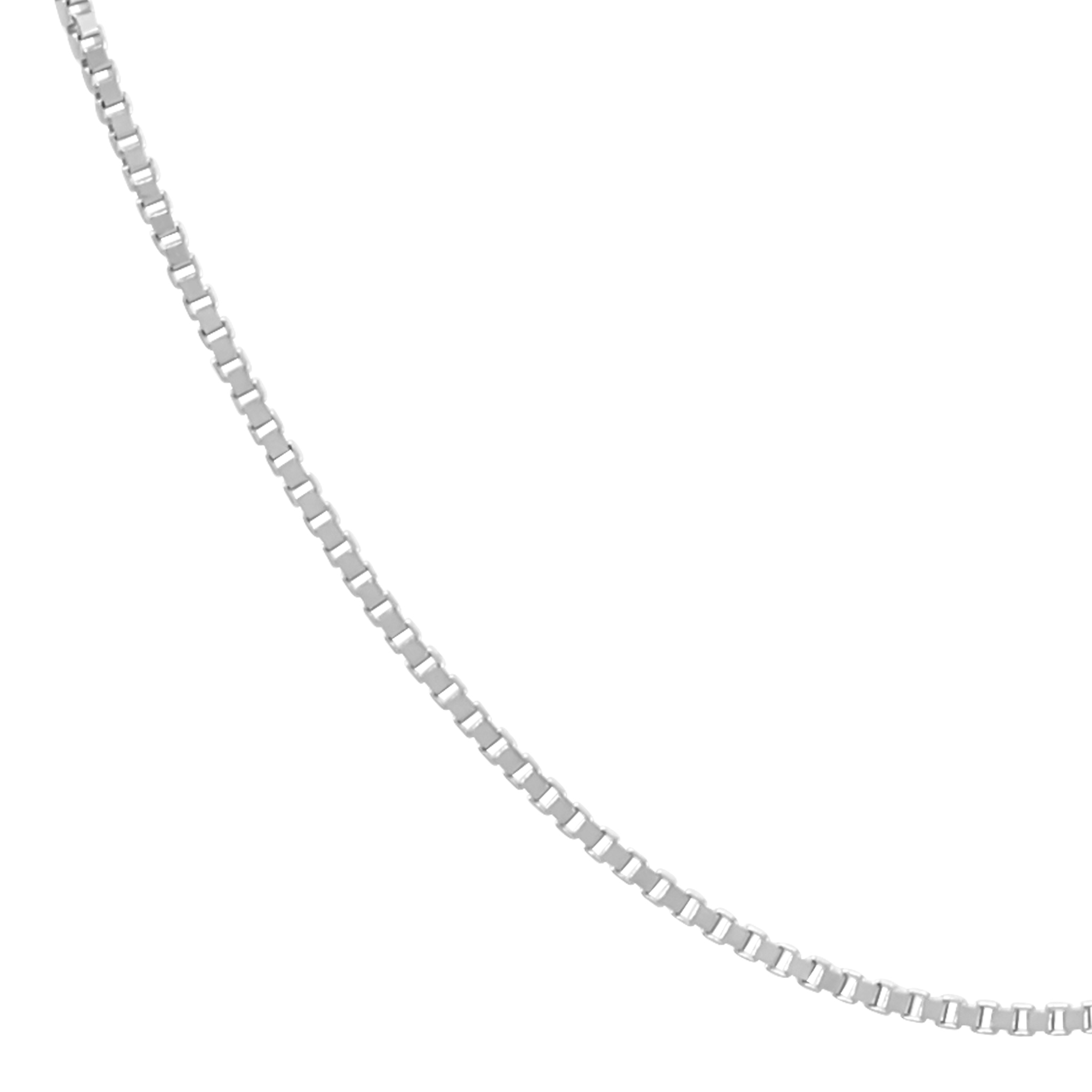 14k White Gold Box Chain