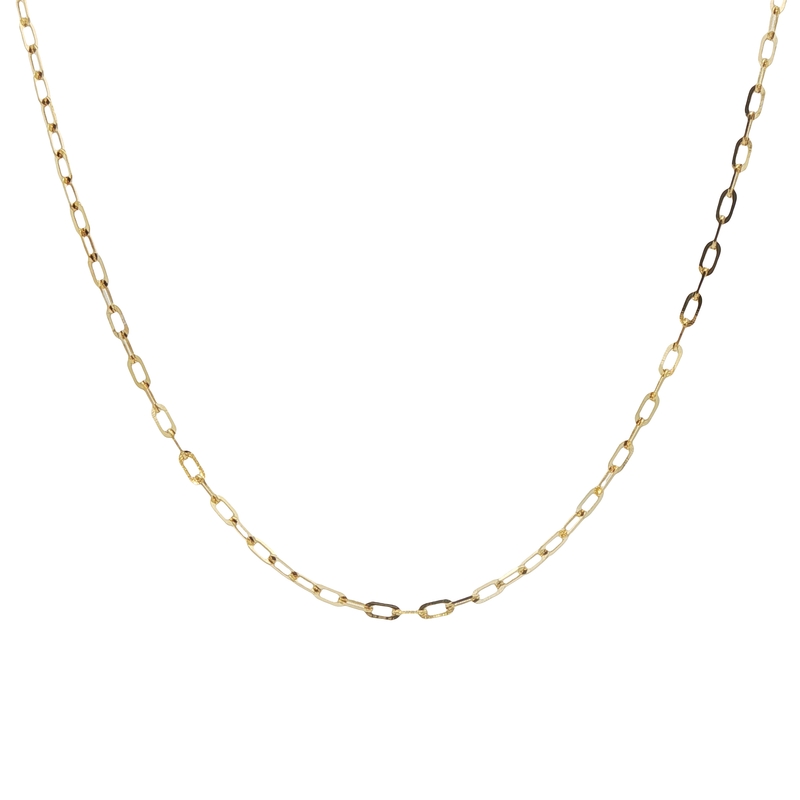 14k Yellow Gold Paperclip Chain