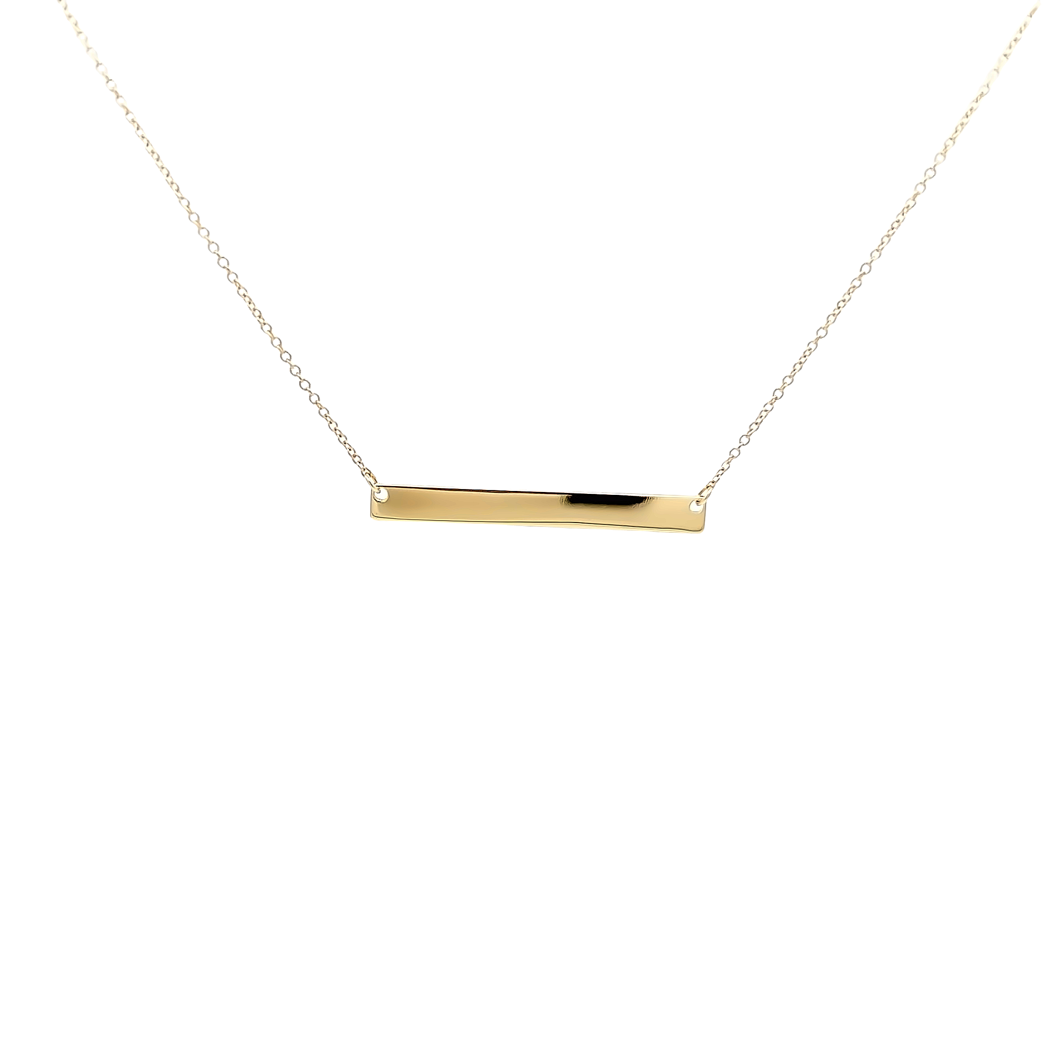14k Yellow Gold Bar Necklace