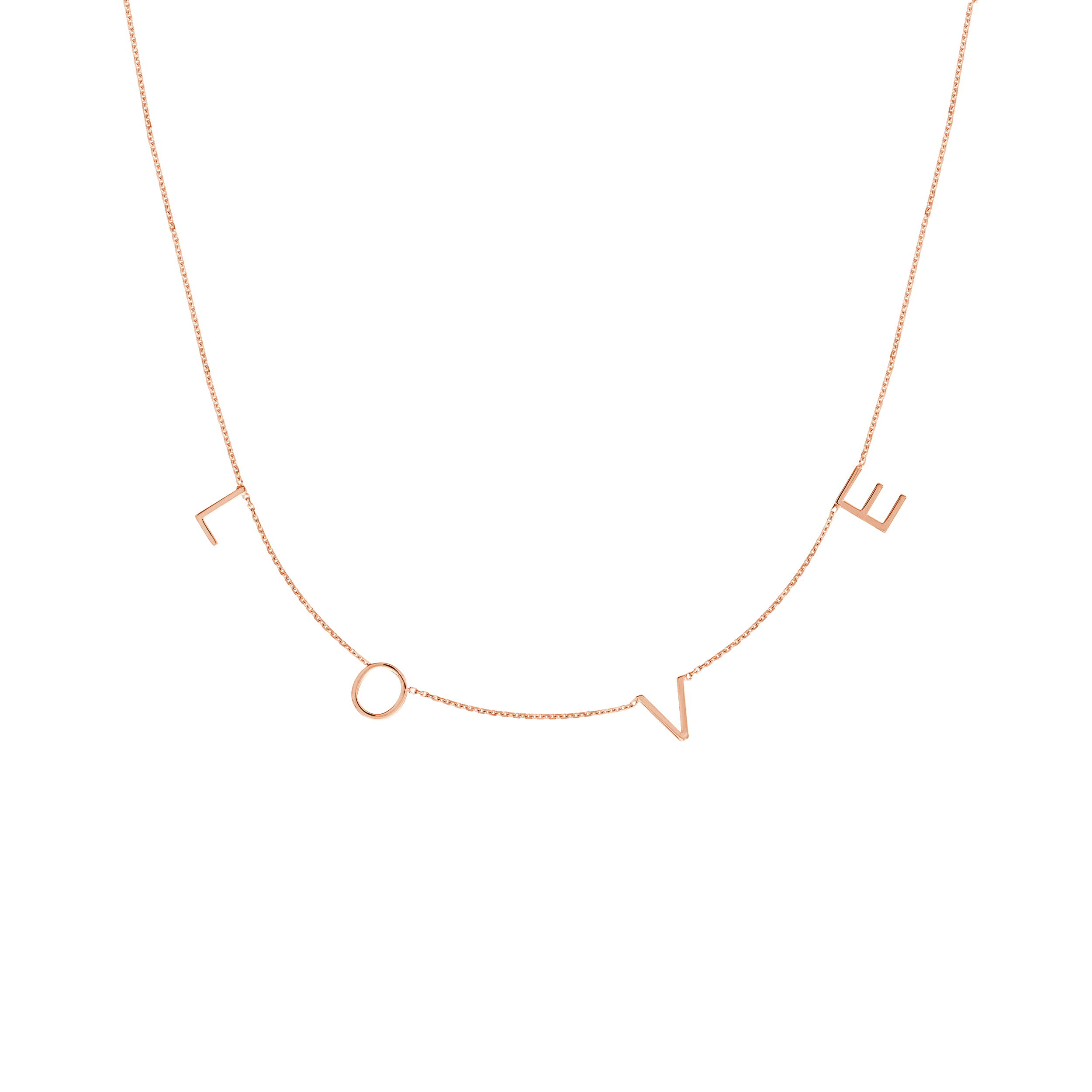 14k Rose Gold Love Necklace