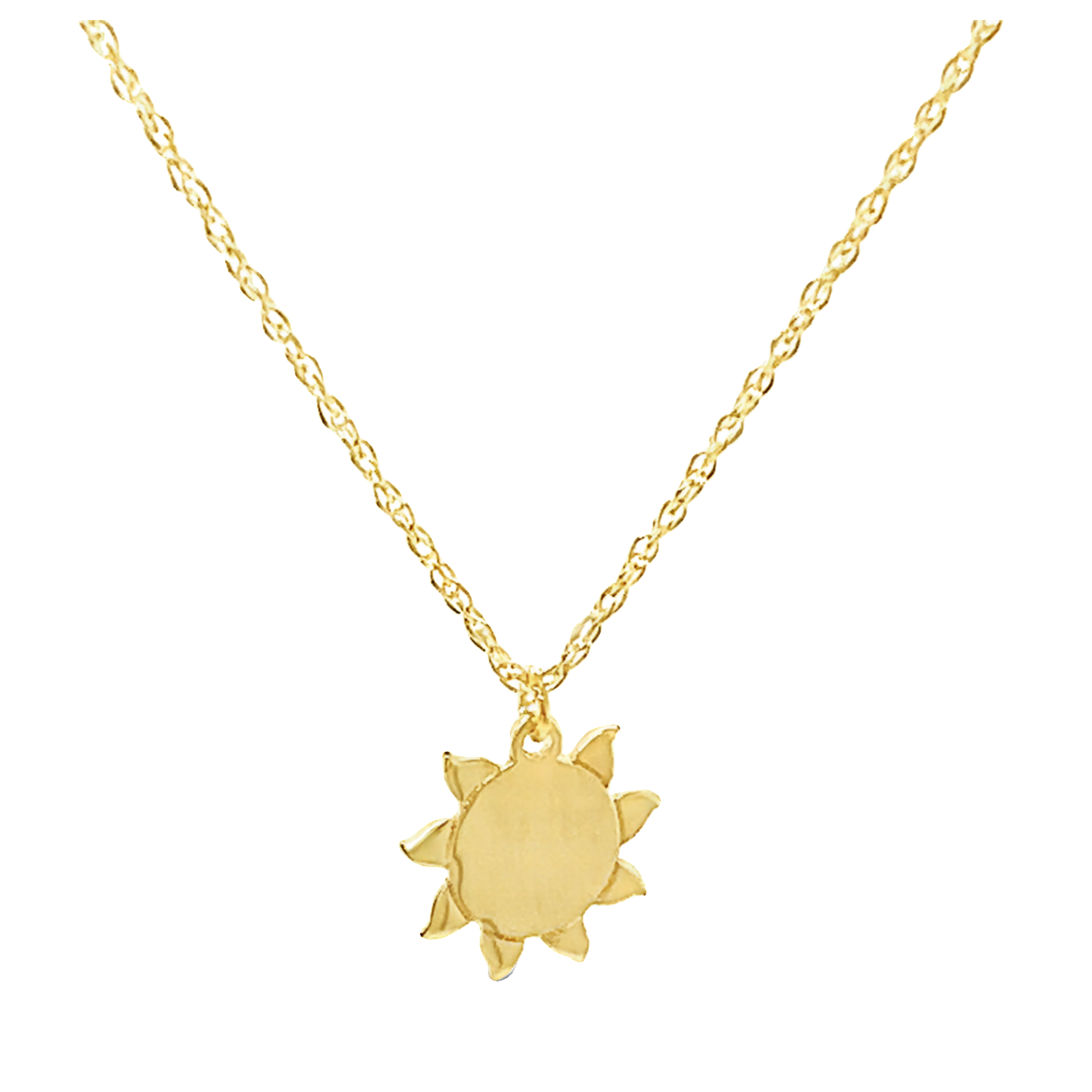14k Yellow Gold Sunshinependant Necklace