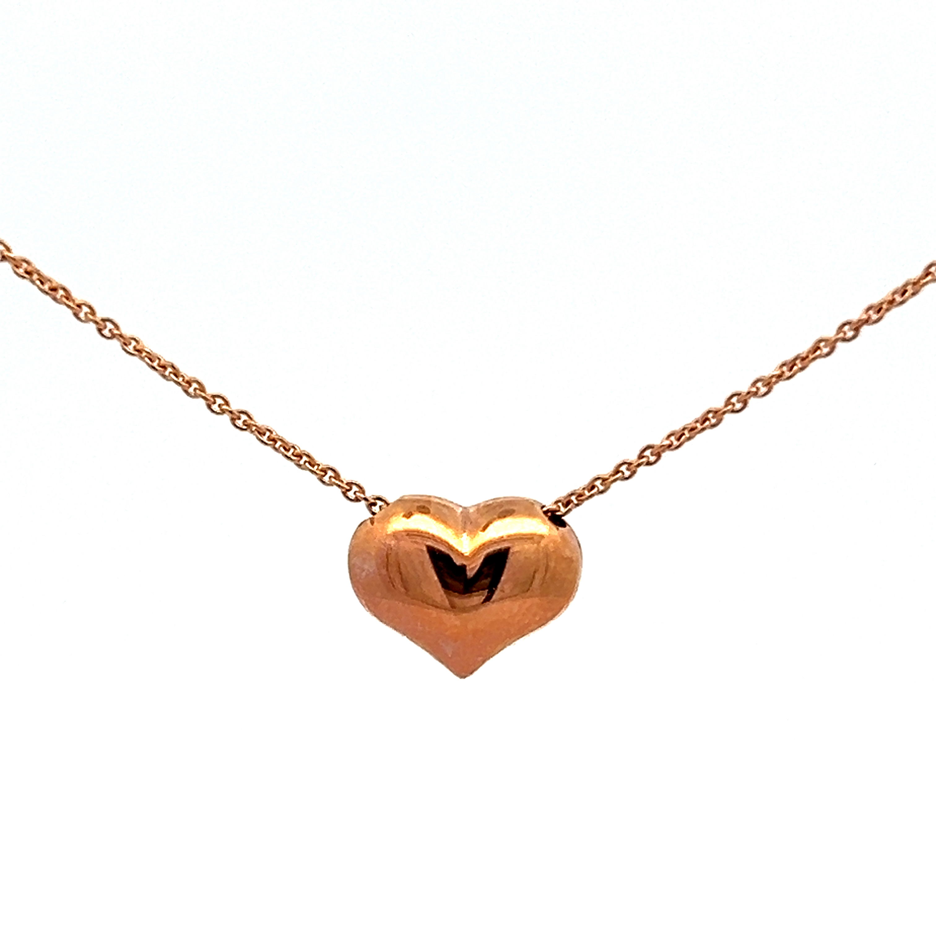 14k Rose Gold Heart Necklace
