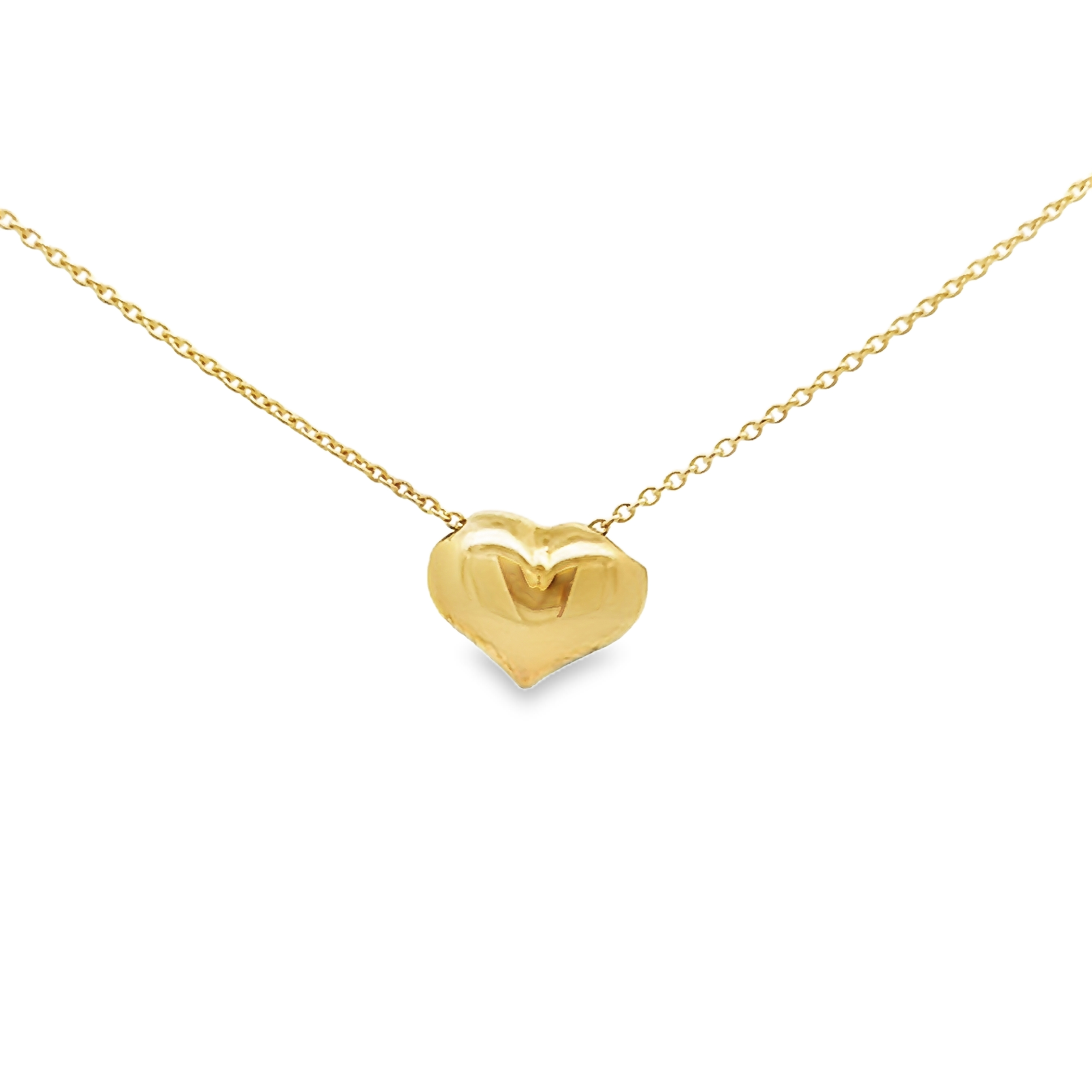 14k Yellow Gold Heart Necklace