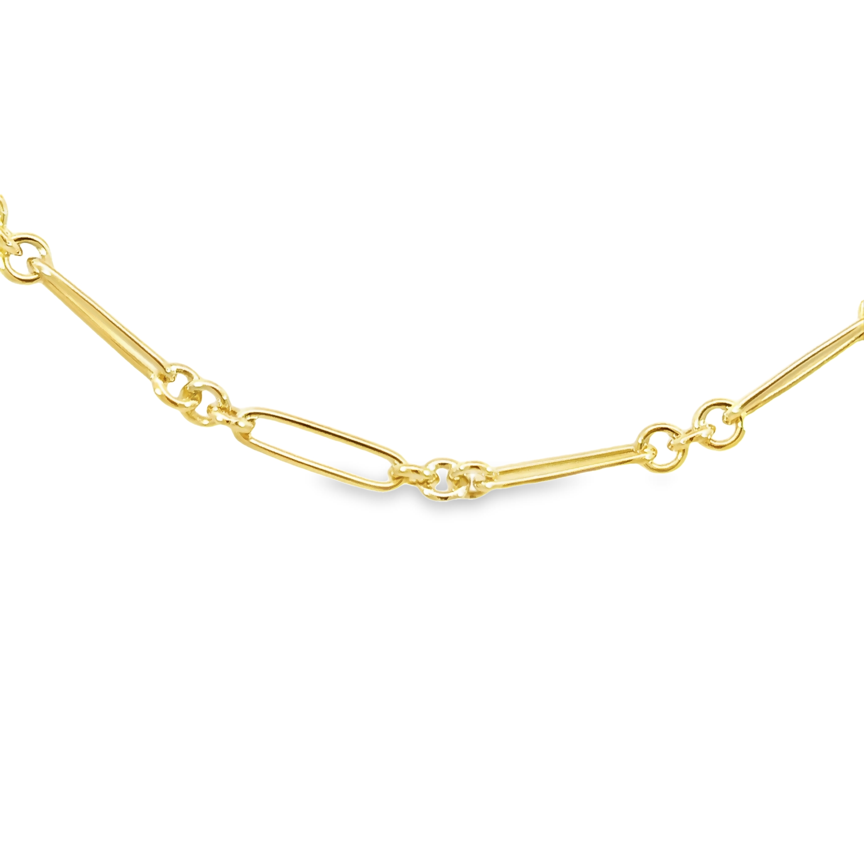 14k Yellow Gold Fancy Chain Neckalce