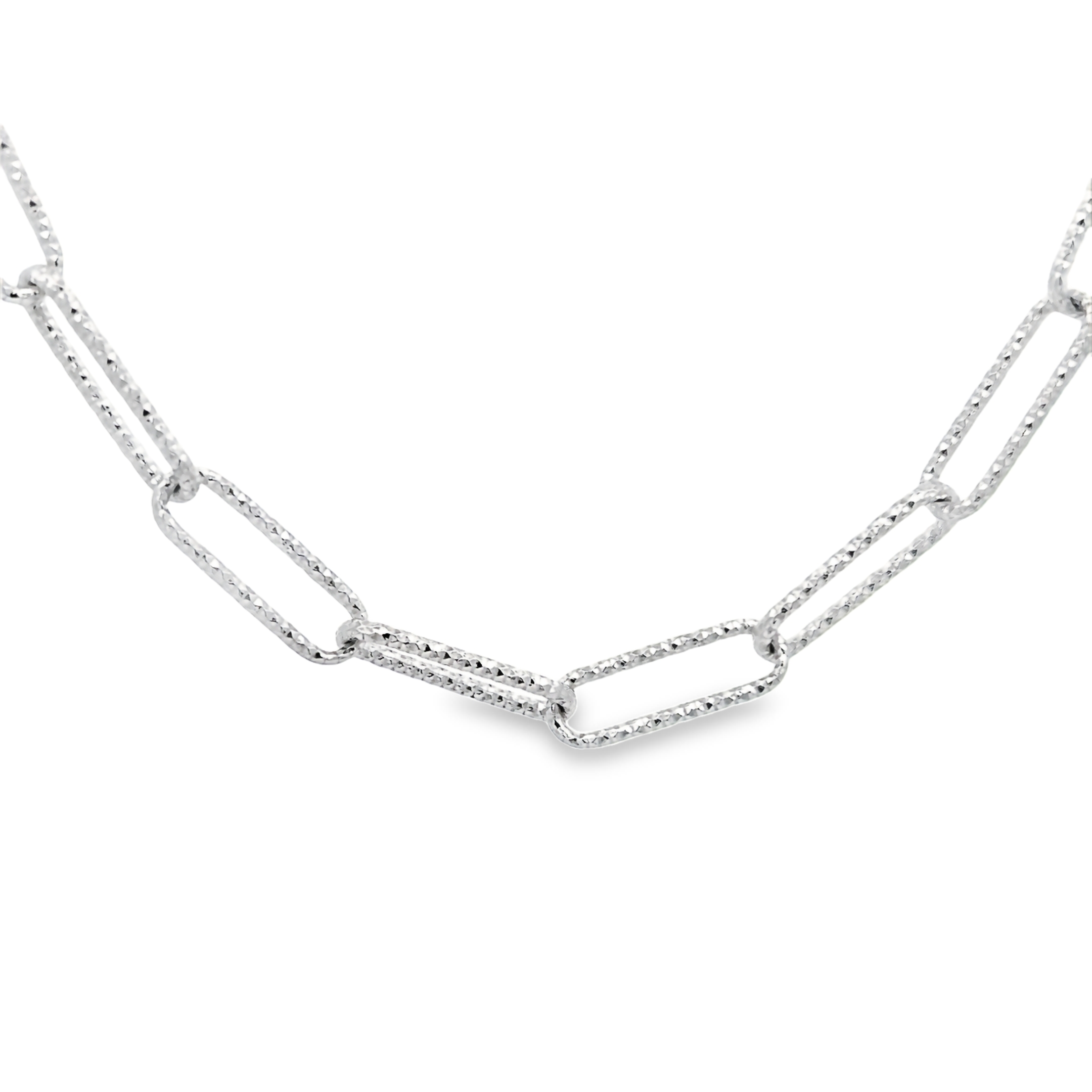 Sterling Silver Fancy Link Necklace