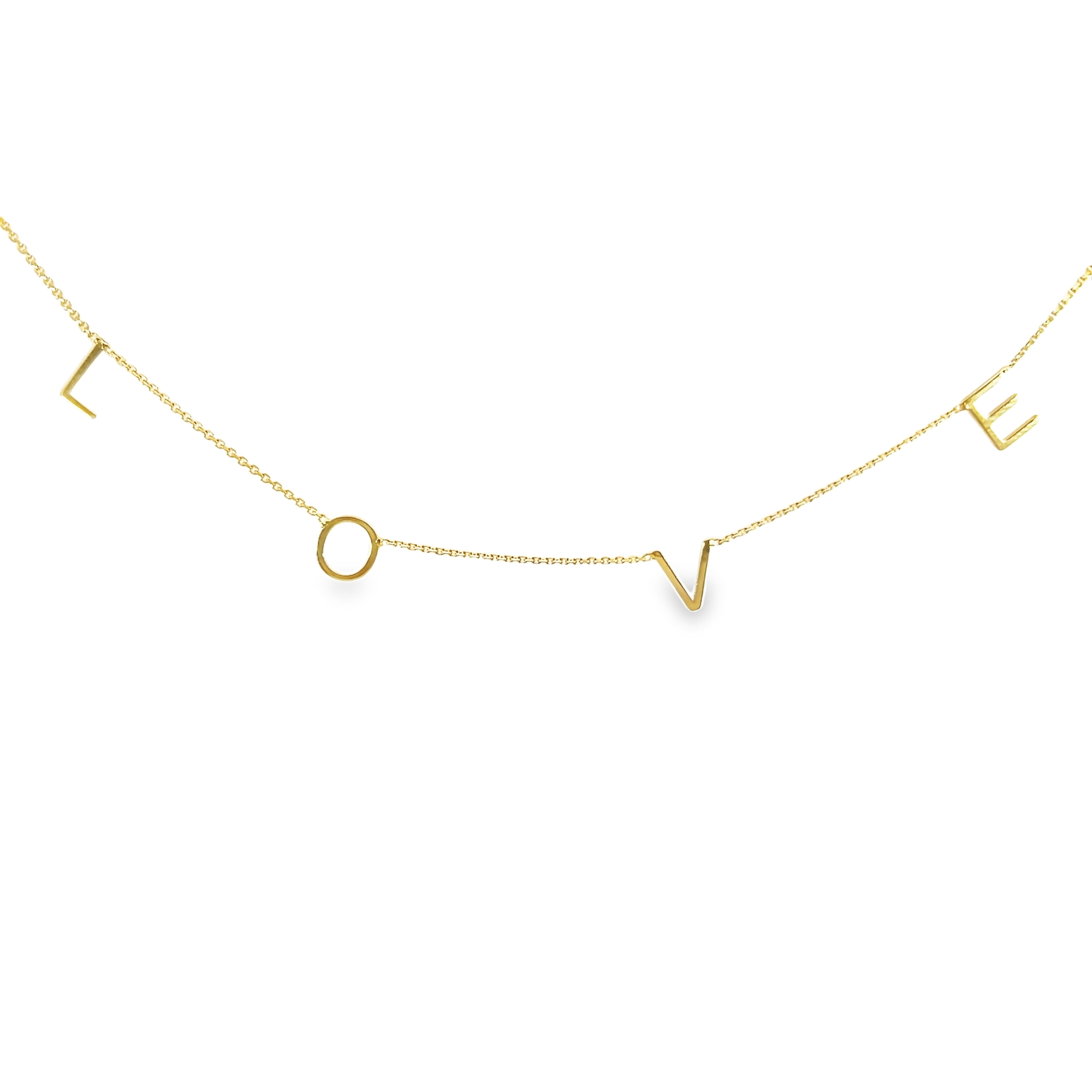 14k Yellow Gold Love Necklace