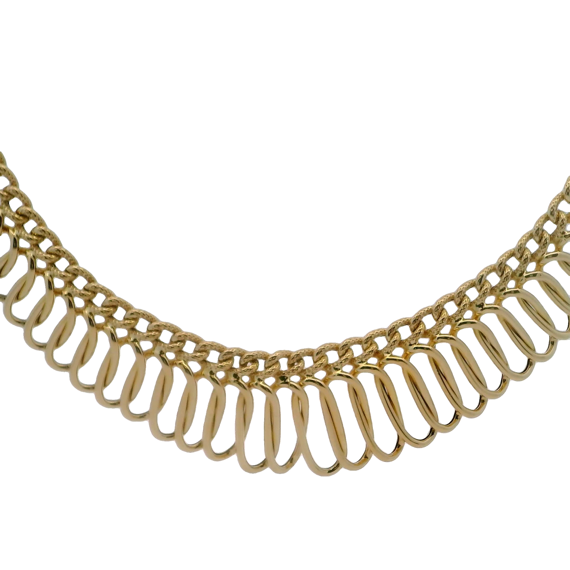 14k Yellow Gold Apron Necklace