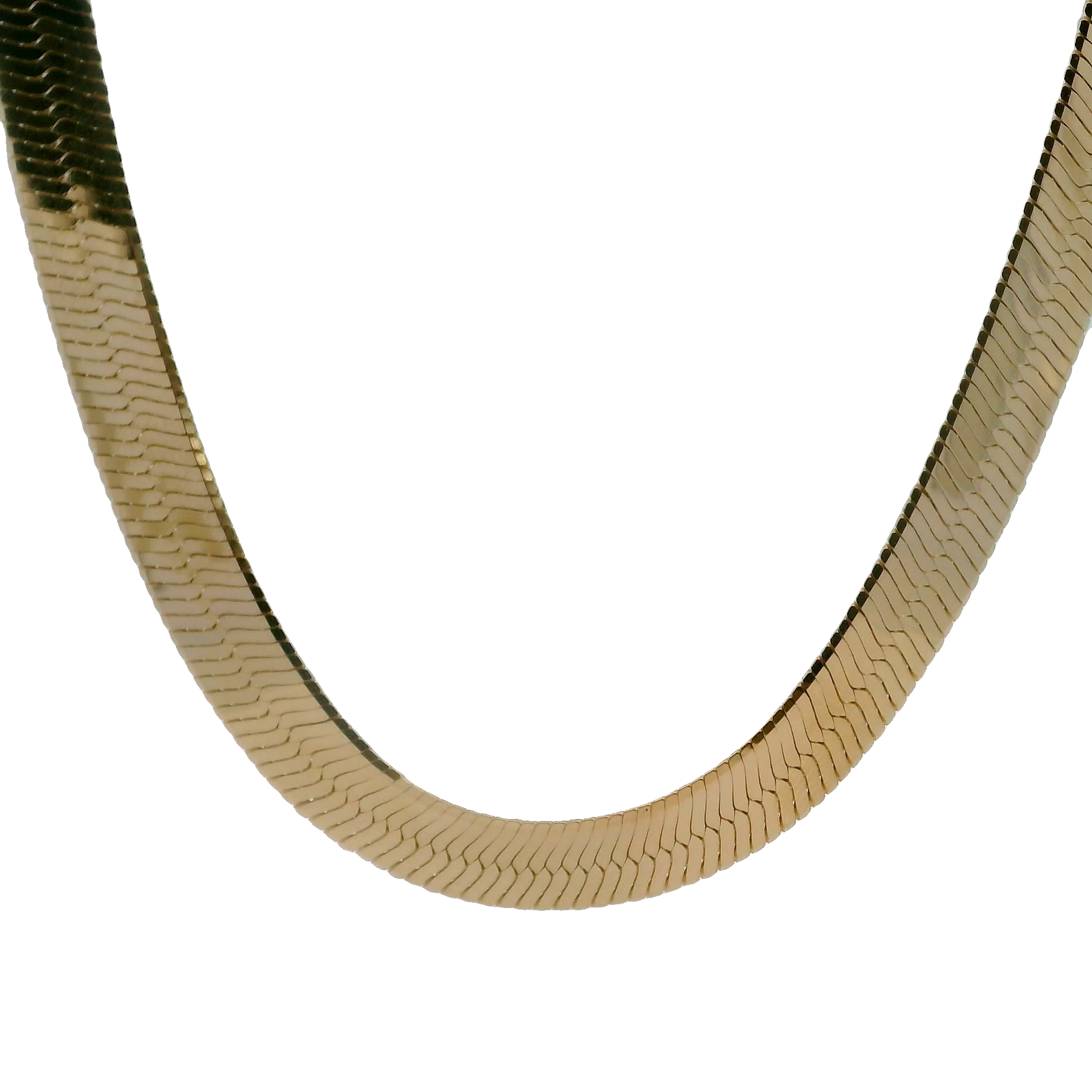 14k Yellow Gold Herringbone Necklace