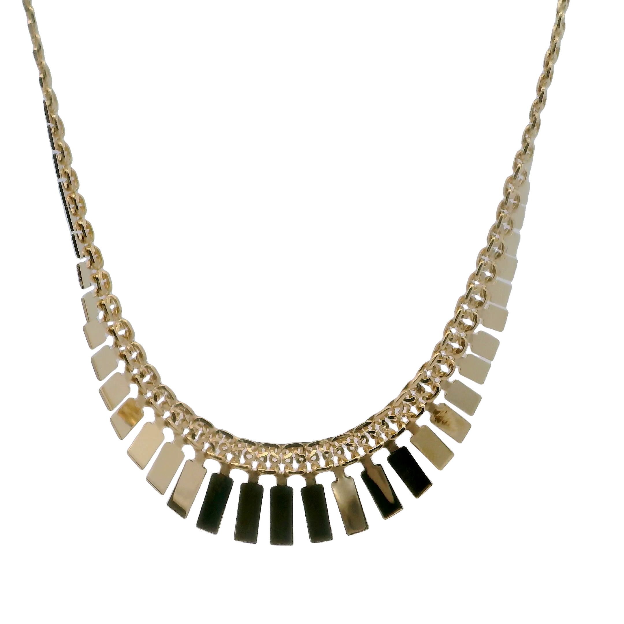 14k Yellow Gold Fancy Link Necklace