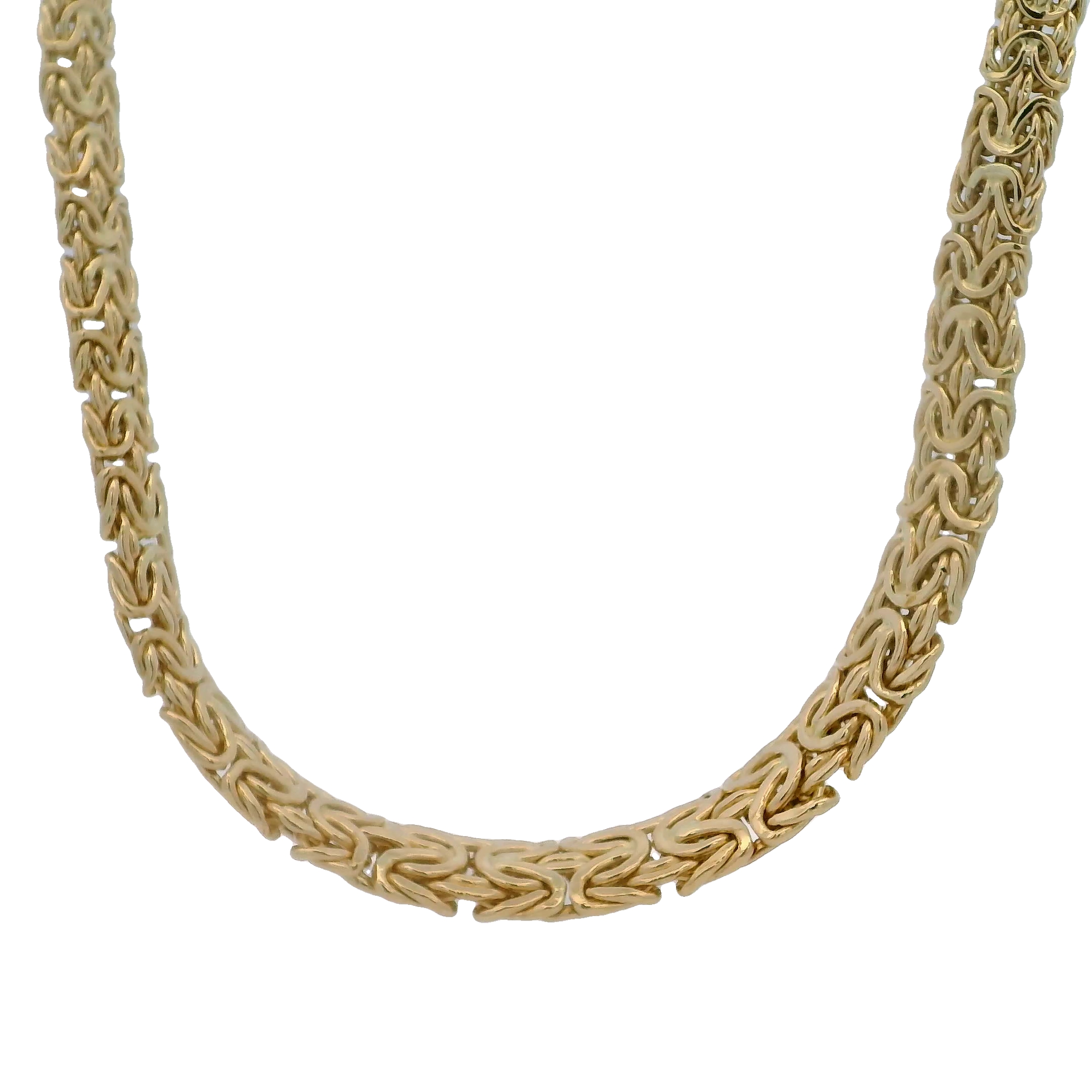 14k Yellow Gold Byzantine Necklace