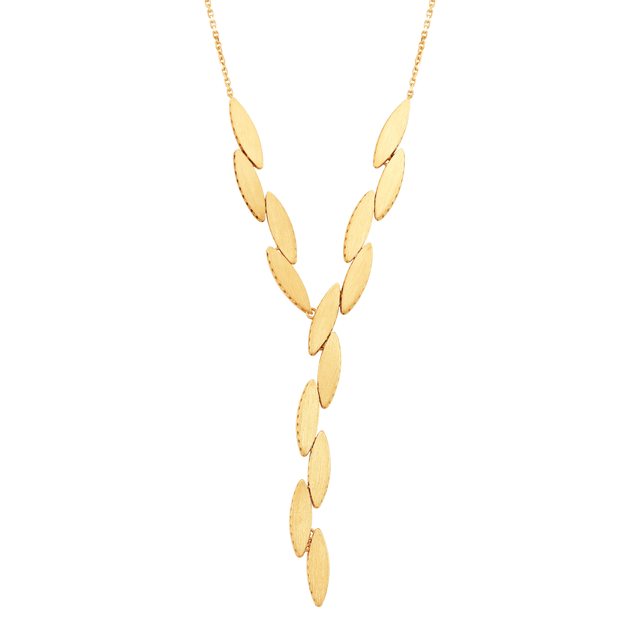 14k Yellow Gold Lariat Necklace