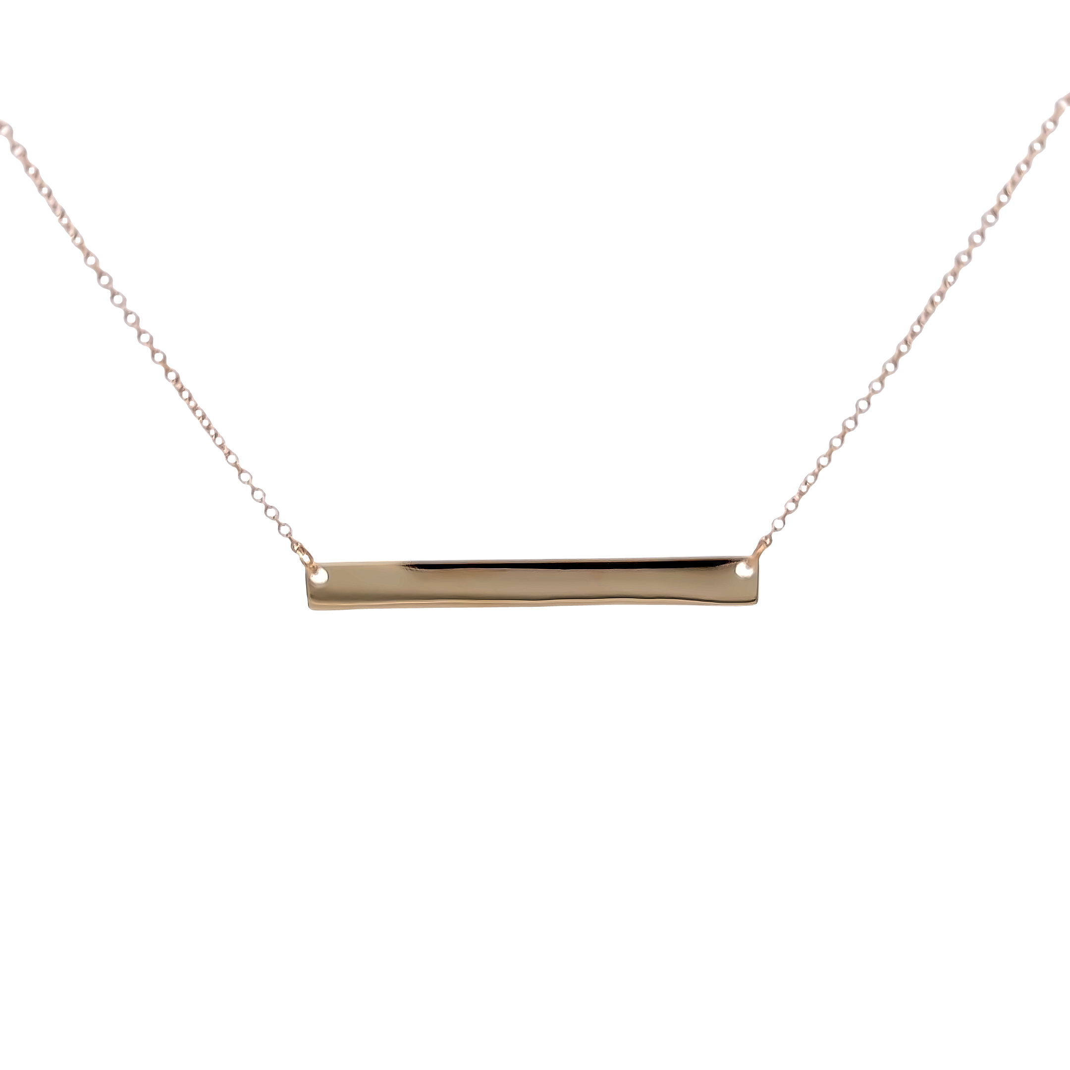 14k Yellow Gold Bar Necklace