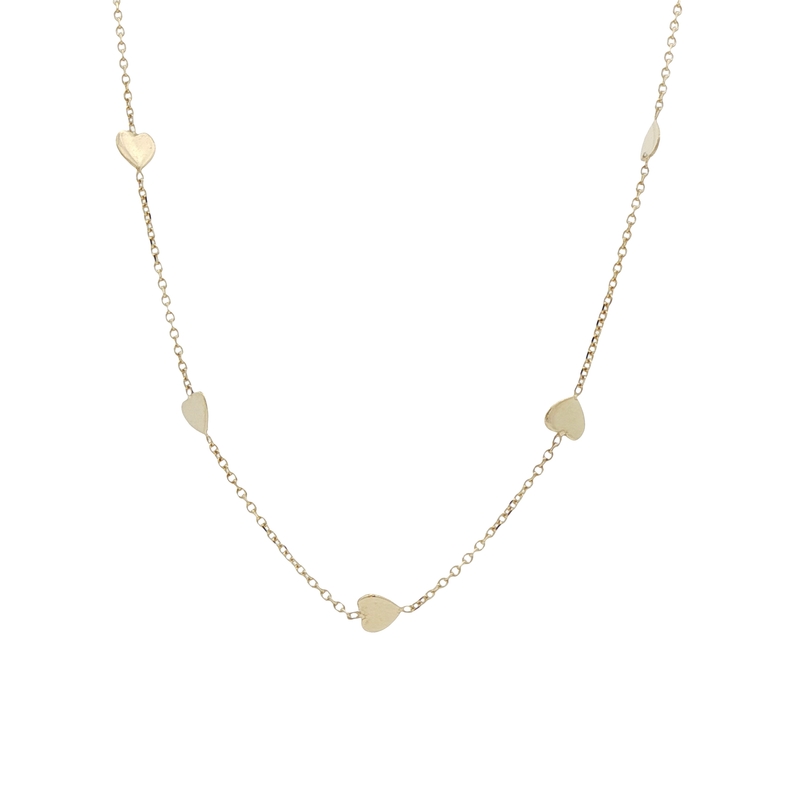 14k Yellow Gold Heart Necklace