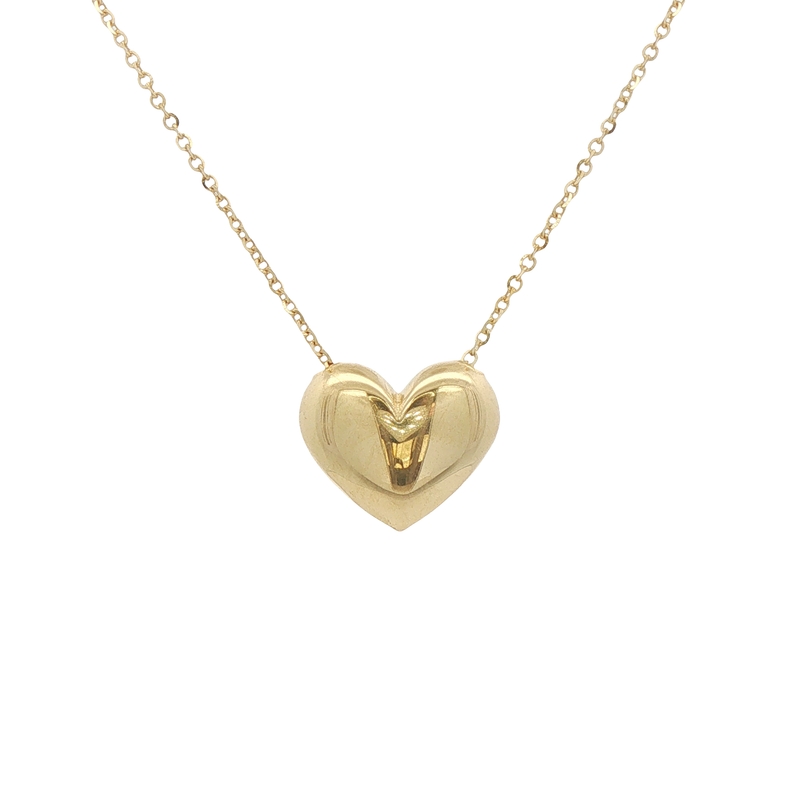 14k Yellow Gold Heart Pendant
