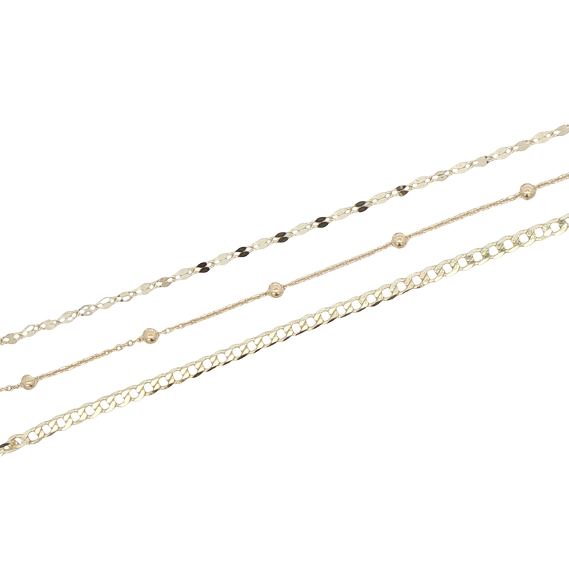 14k Yellow Gold Layering Necklace