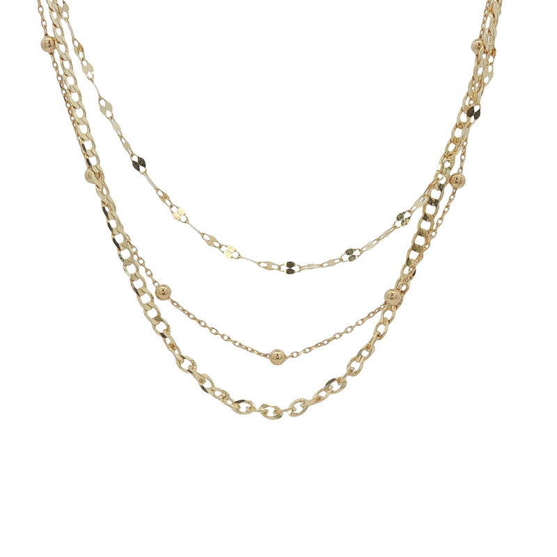 14k Yellow Gold Layering Necklace