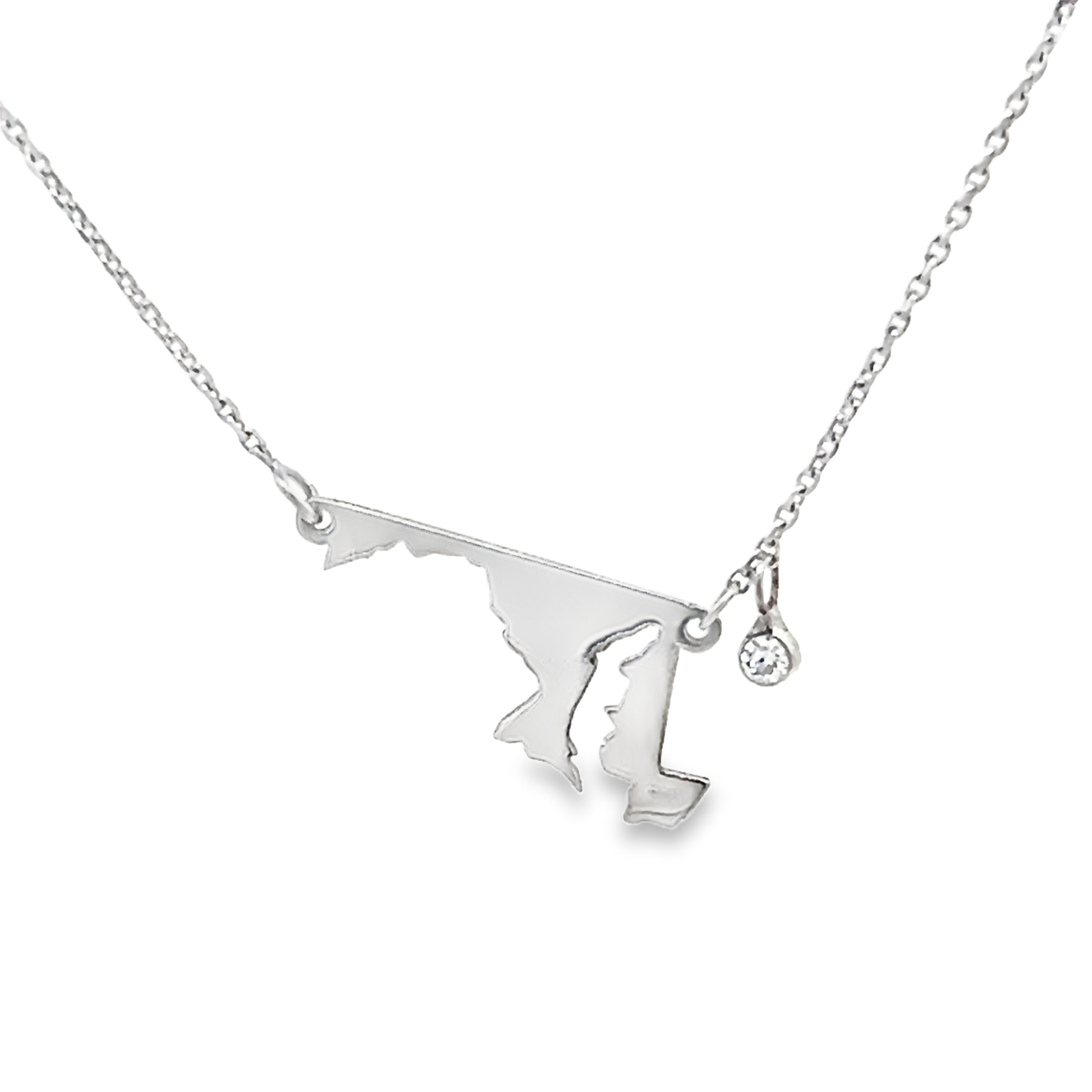 14k White Gold Maryland Necklace