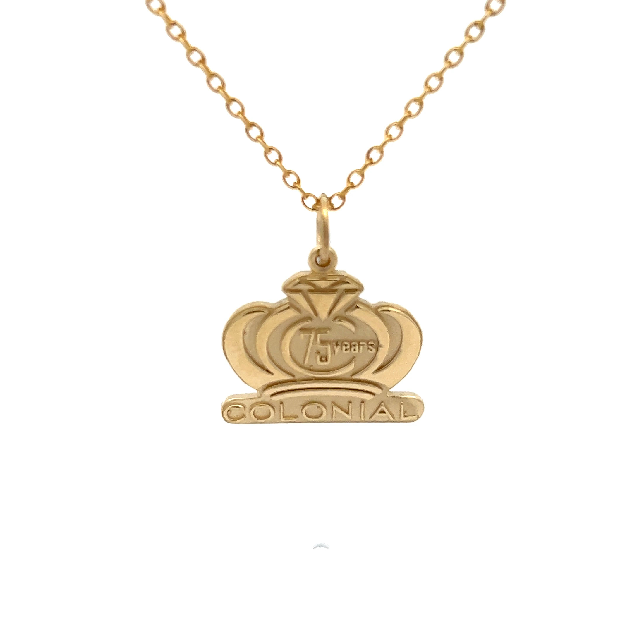 14k Yellow Gold 75th Anniversary Charm