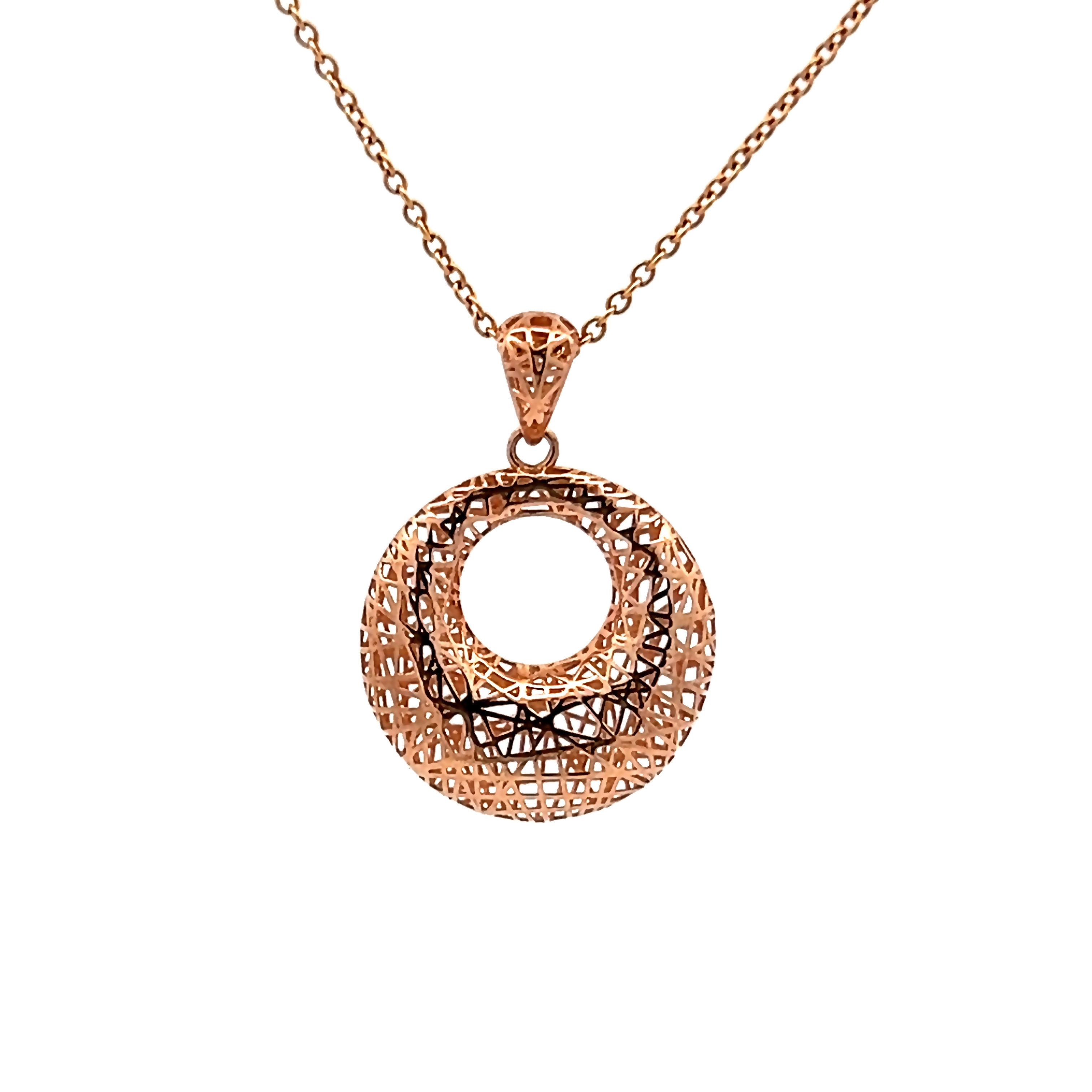 14k Rose Gold Laser Pendant