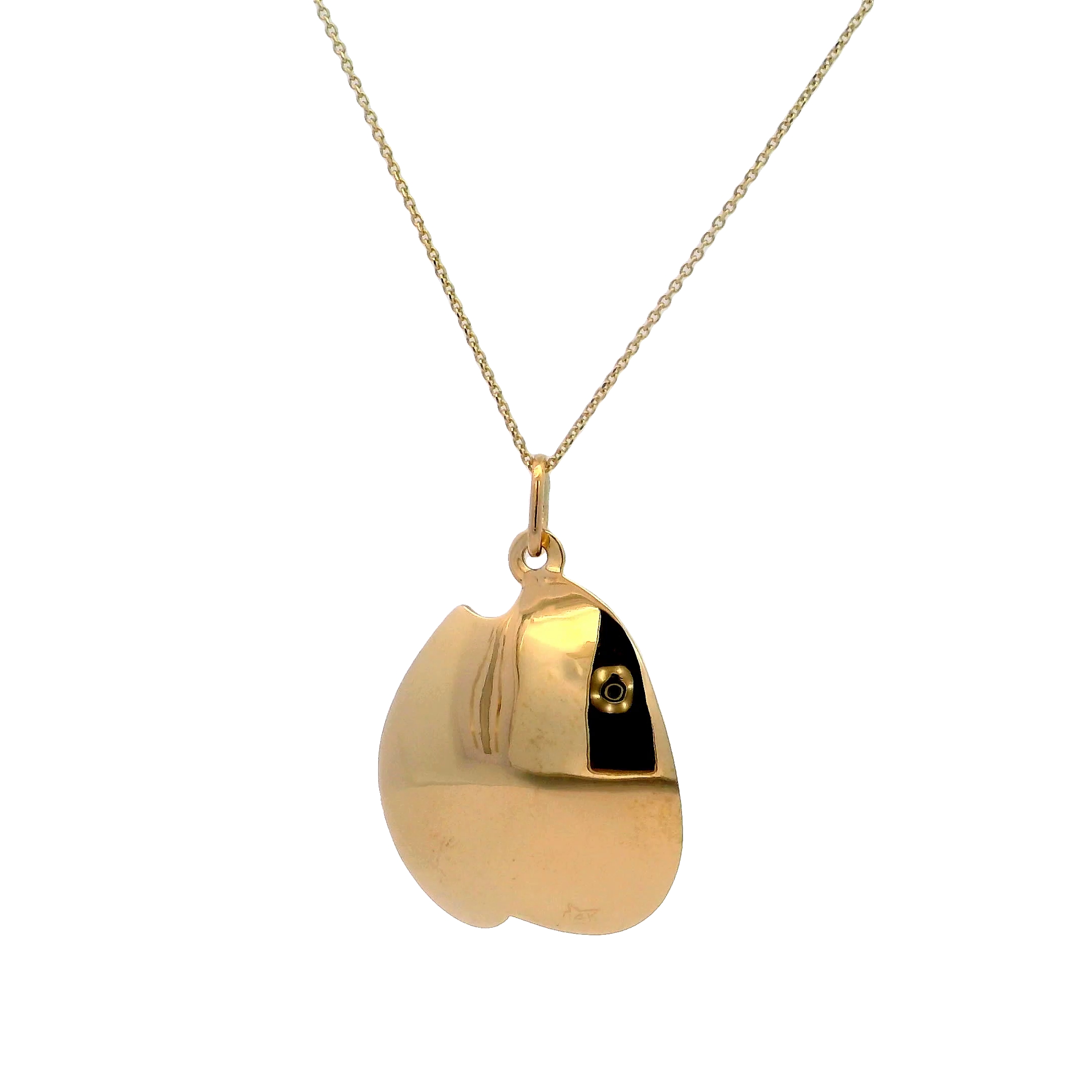14k Yellow Gold Engagement Ring Pendant