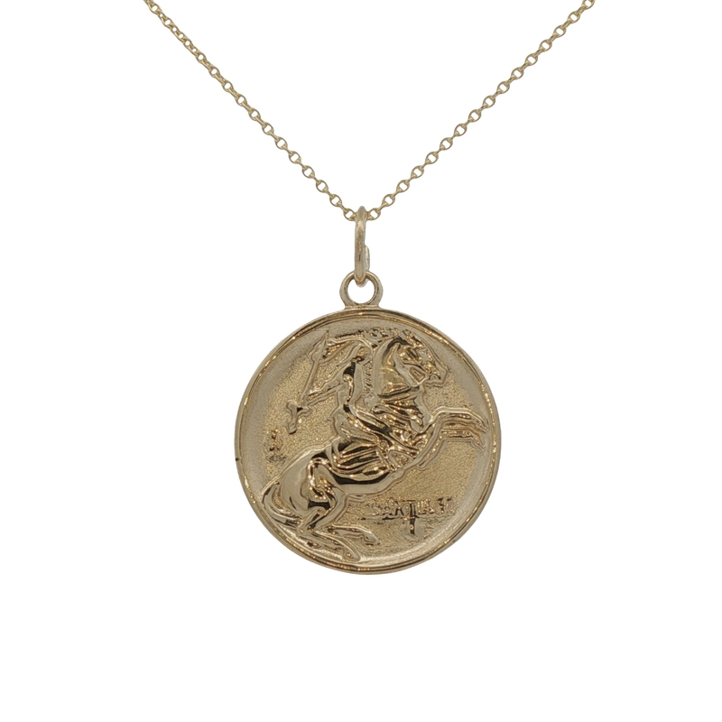 14k Yellow Gold Disc Charm