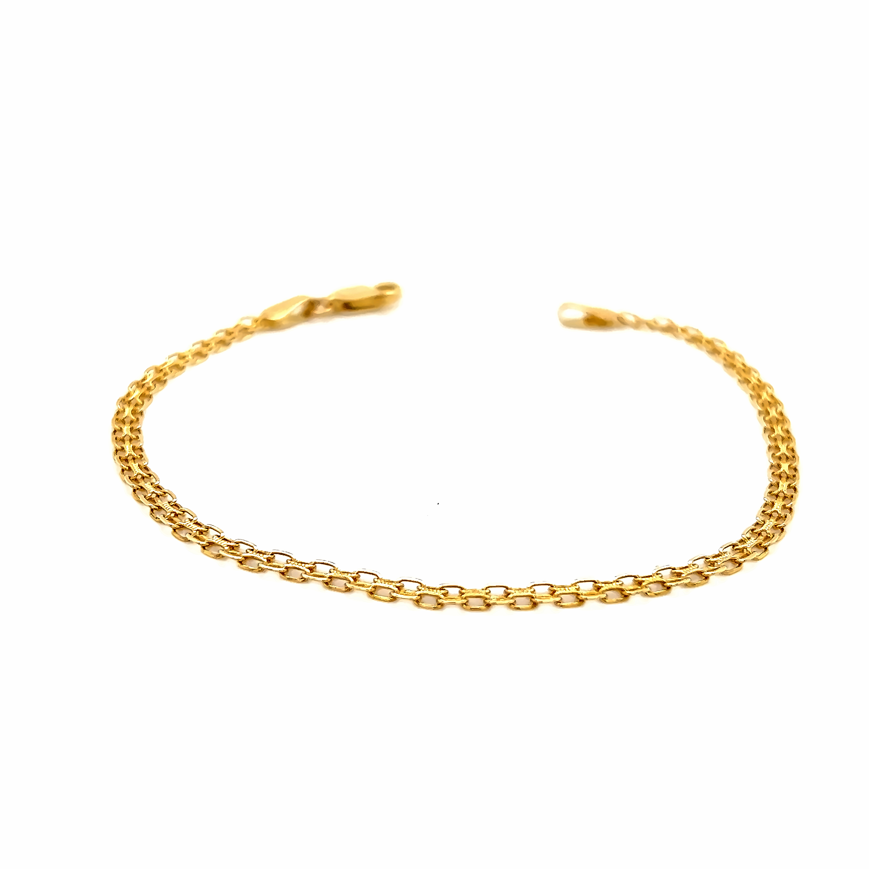 Yellow 14 Karat Bracelet Length 7.5