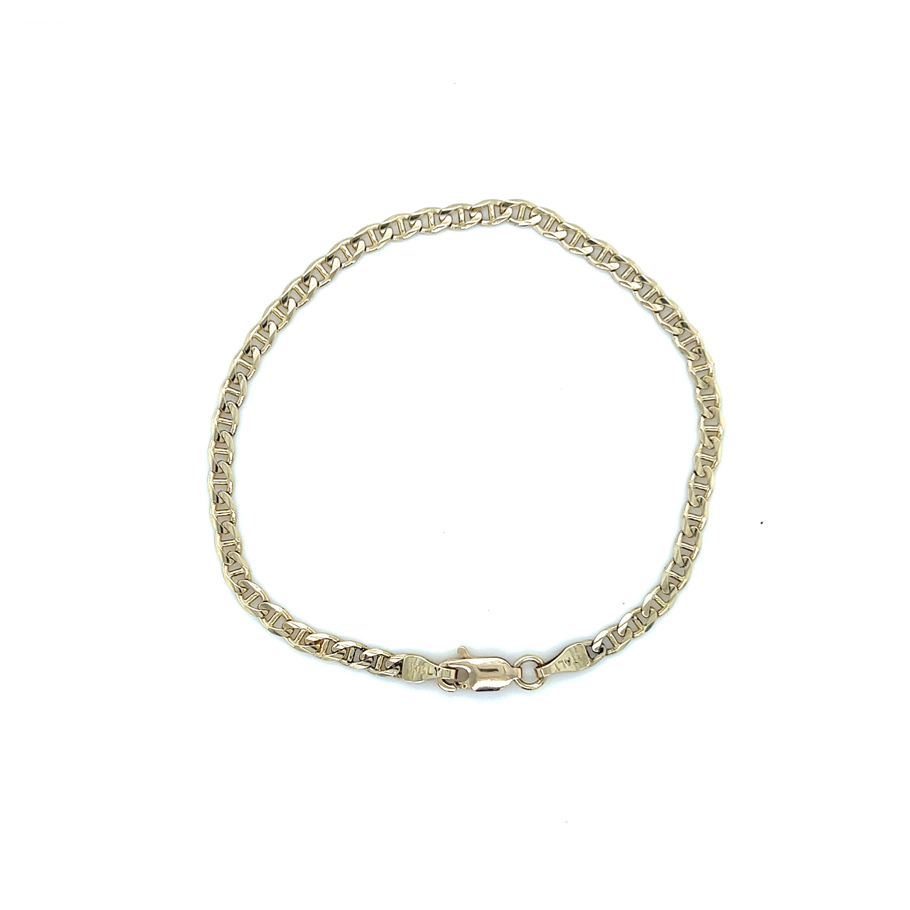 14 Karat yellow gold Marine Bracelet Length 7