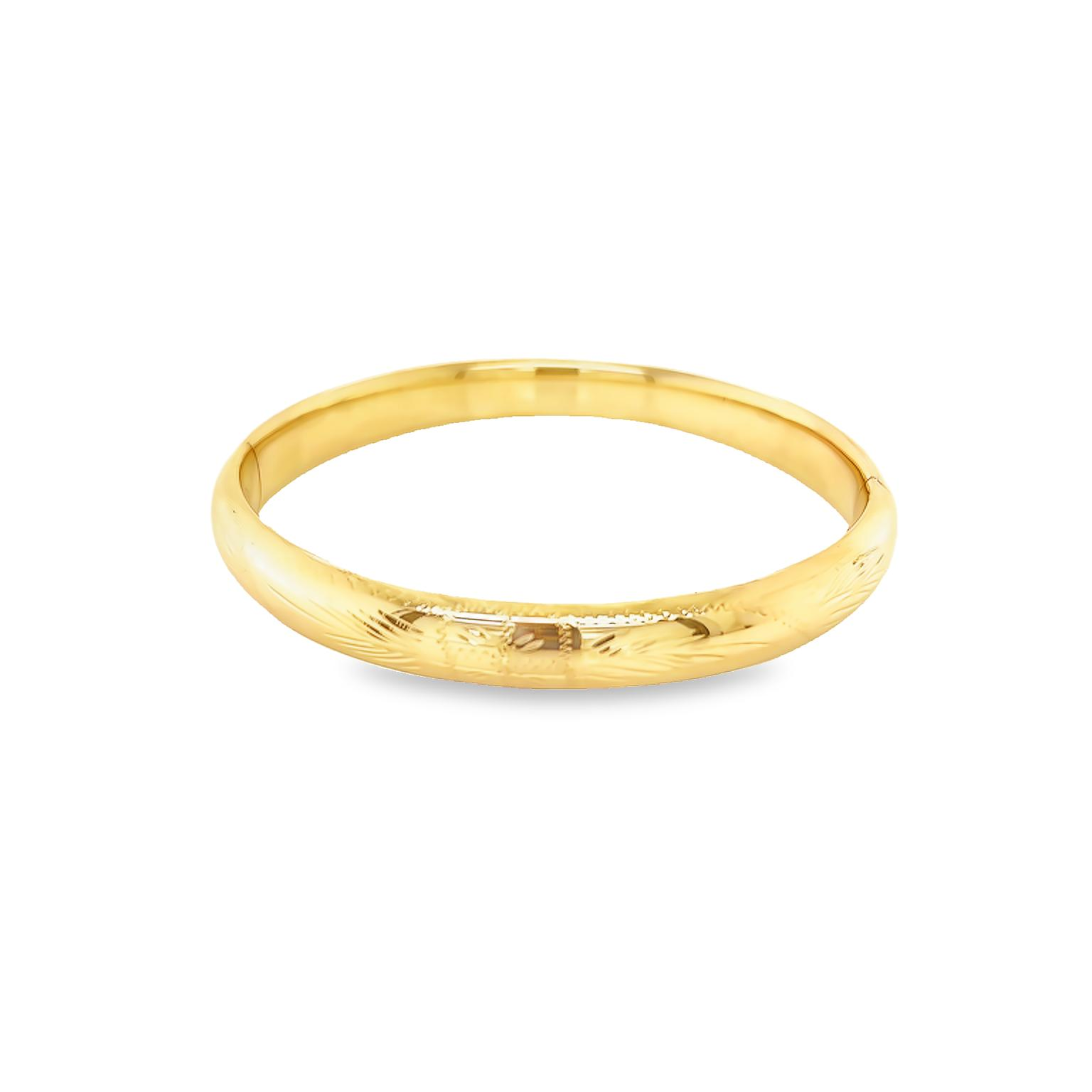 Yellow 14 Karat 8MM Bangle Bracelet