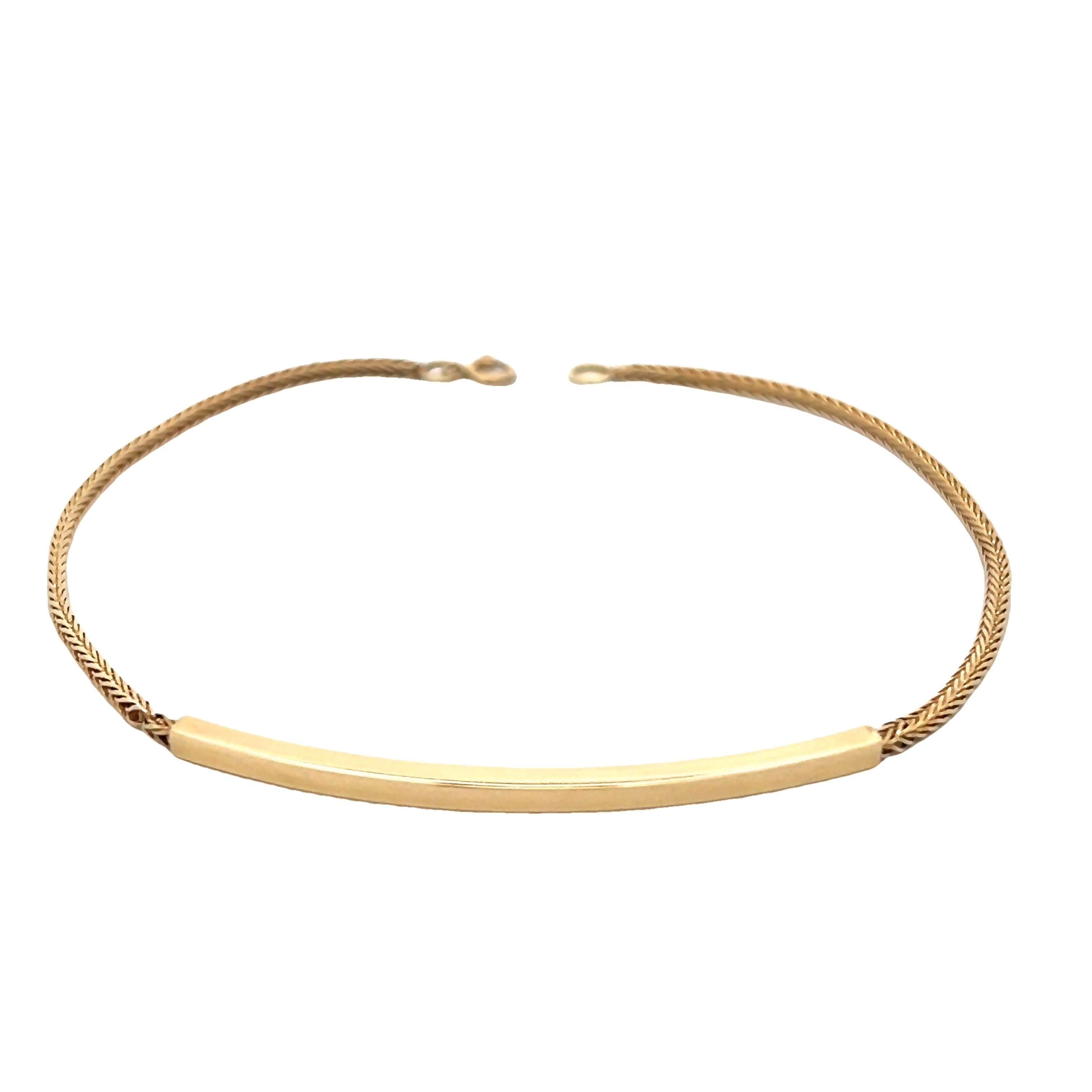 14 Karat yellow gold bar Bracelet Length 7"