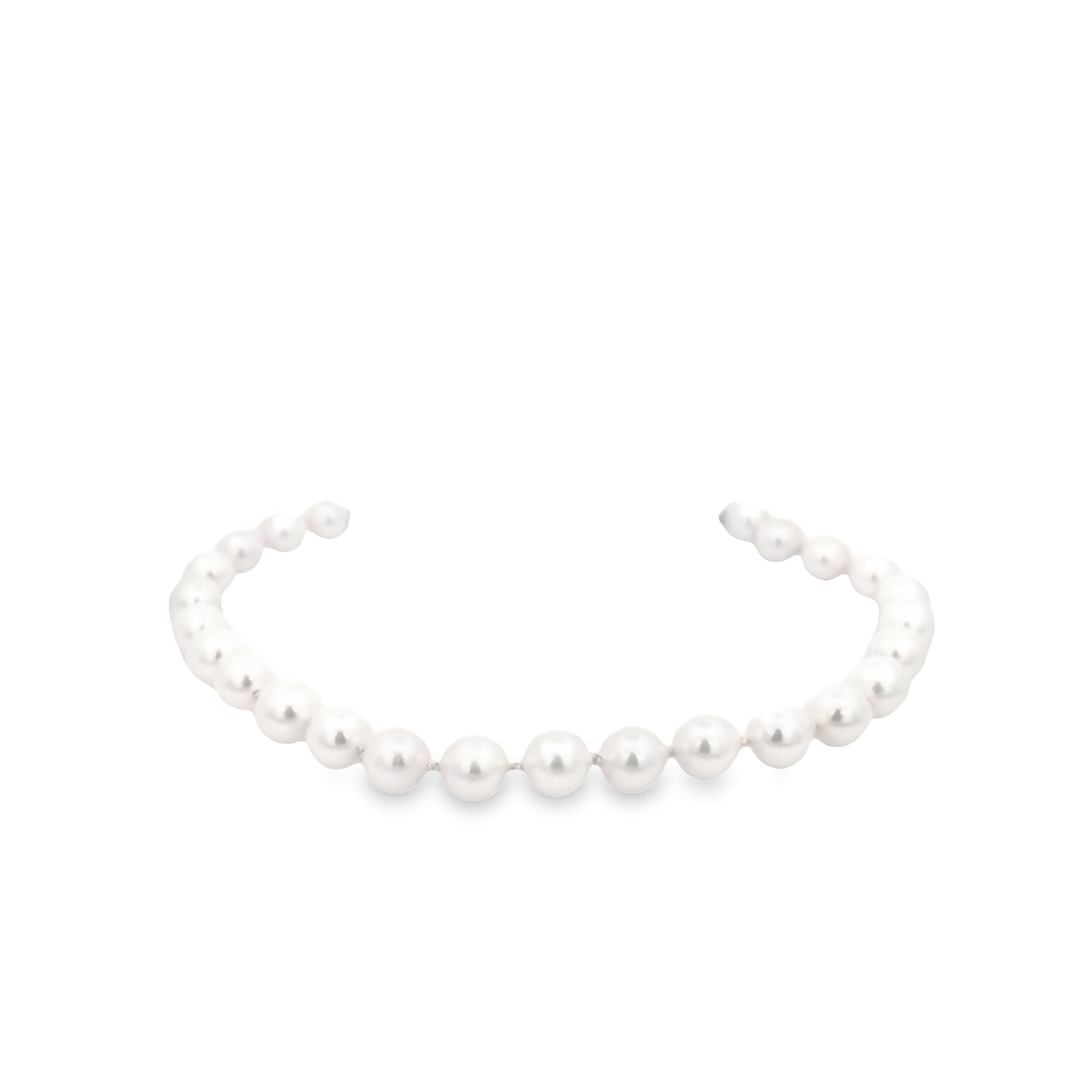 Bracelet 7" Containing 24=6.50x6.00mm Cultured Pearls With 14 Karat Clasp.