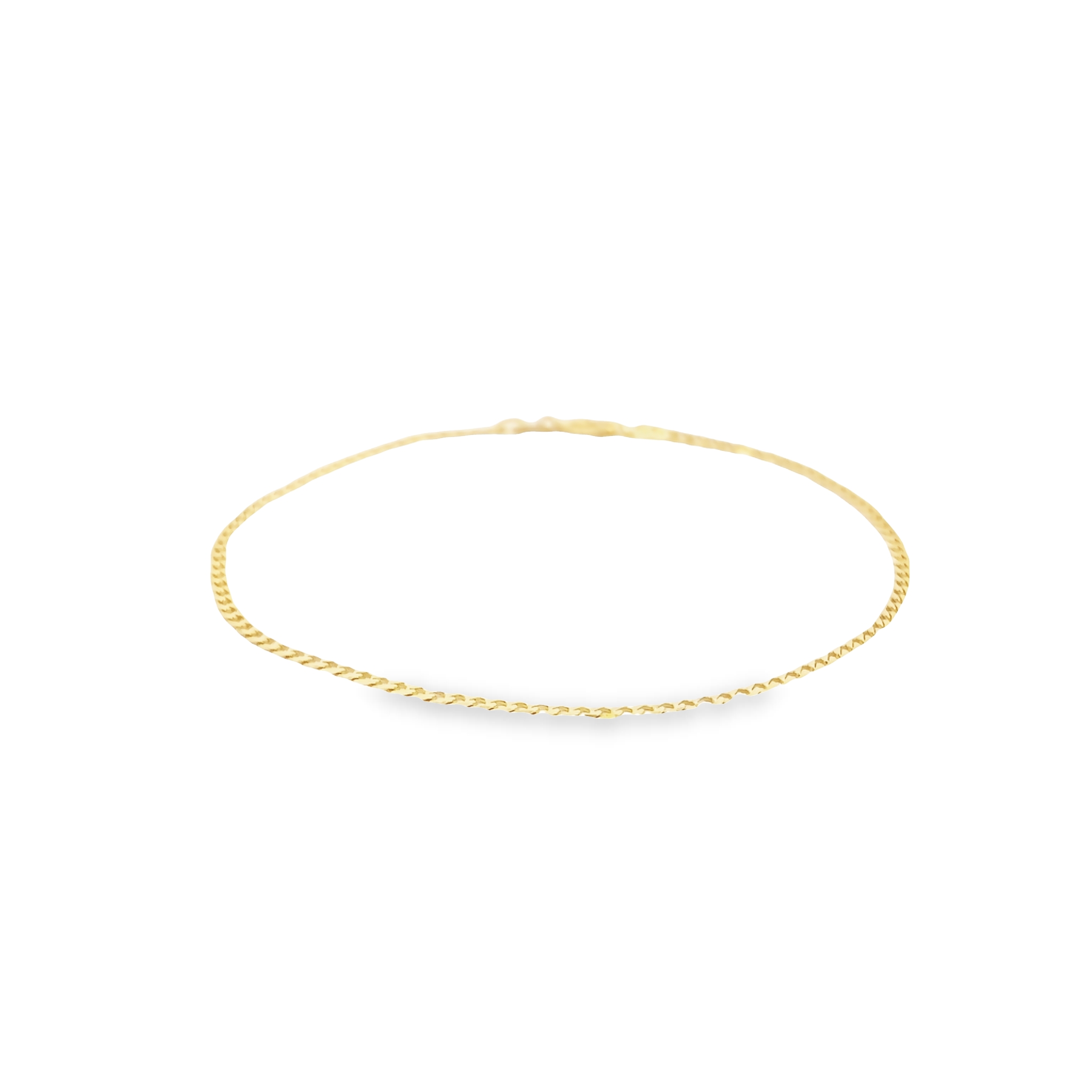 14 karat yellow gold open curb bracelet. Length 7.25in