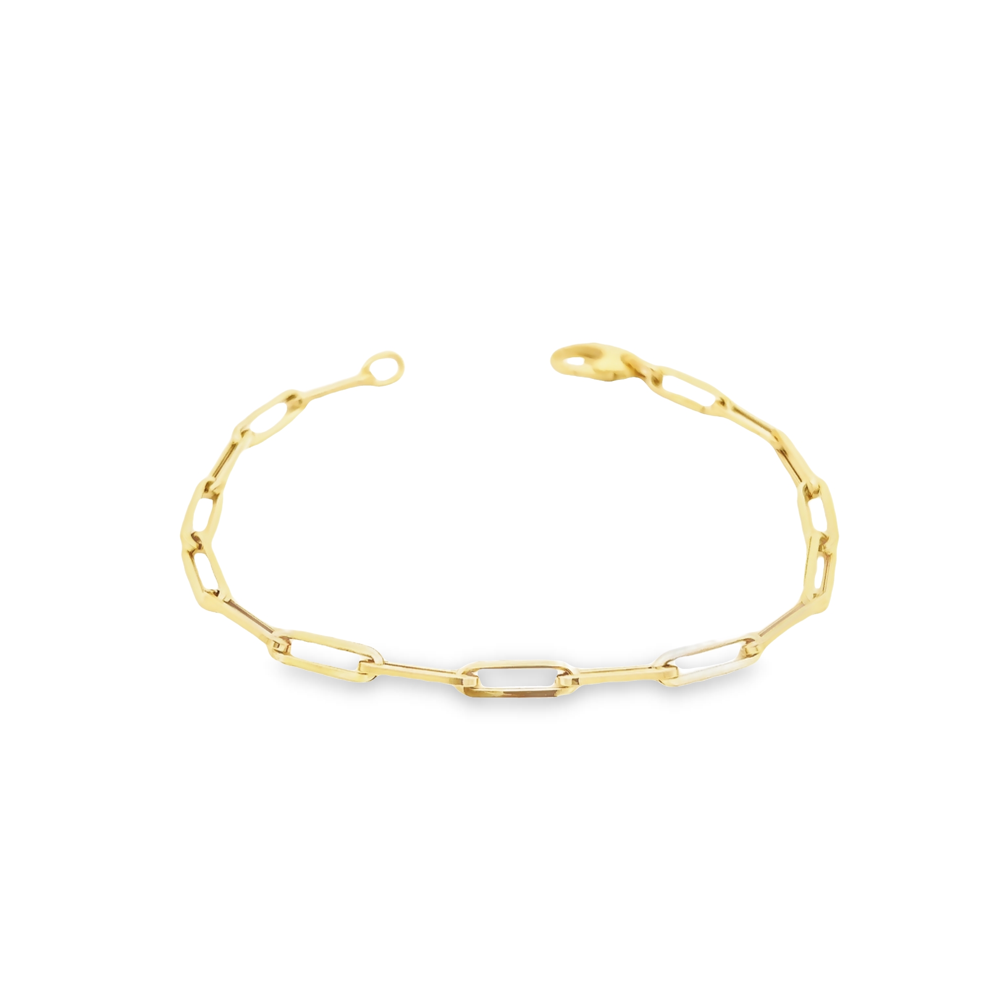 14 Karat Paperclip Bracelet Length 7.25