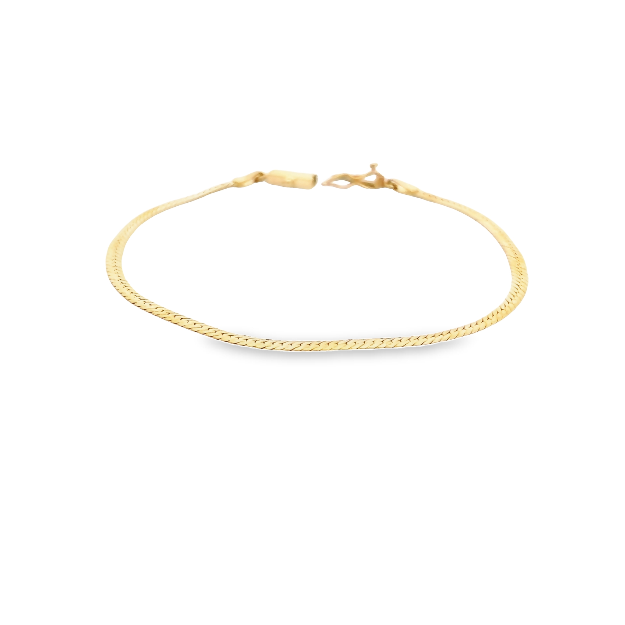 14k Yellow Gold Herringbone Bracelet