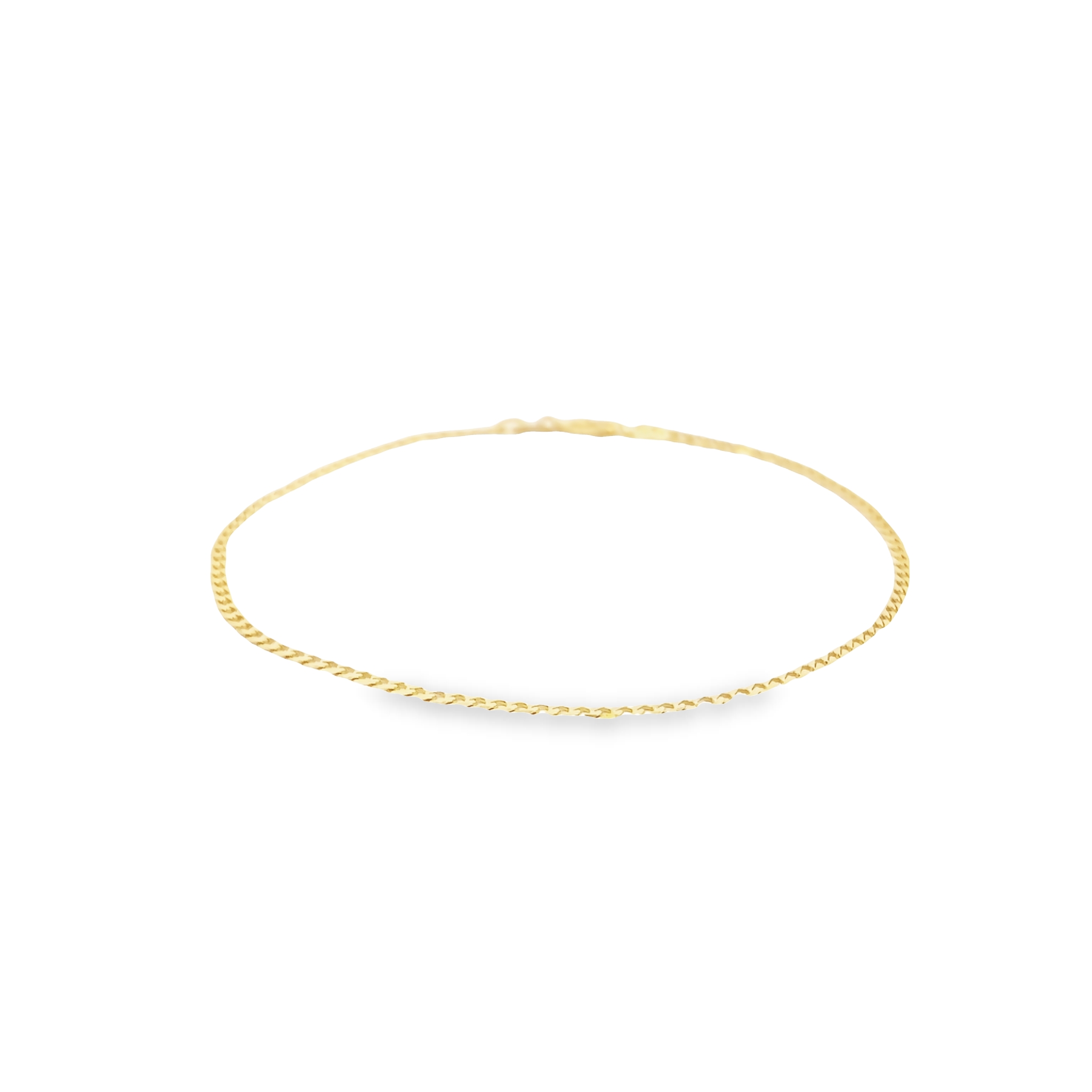 14 Karat Yellow Gold Open Curb Bracelet. Length 7.25in