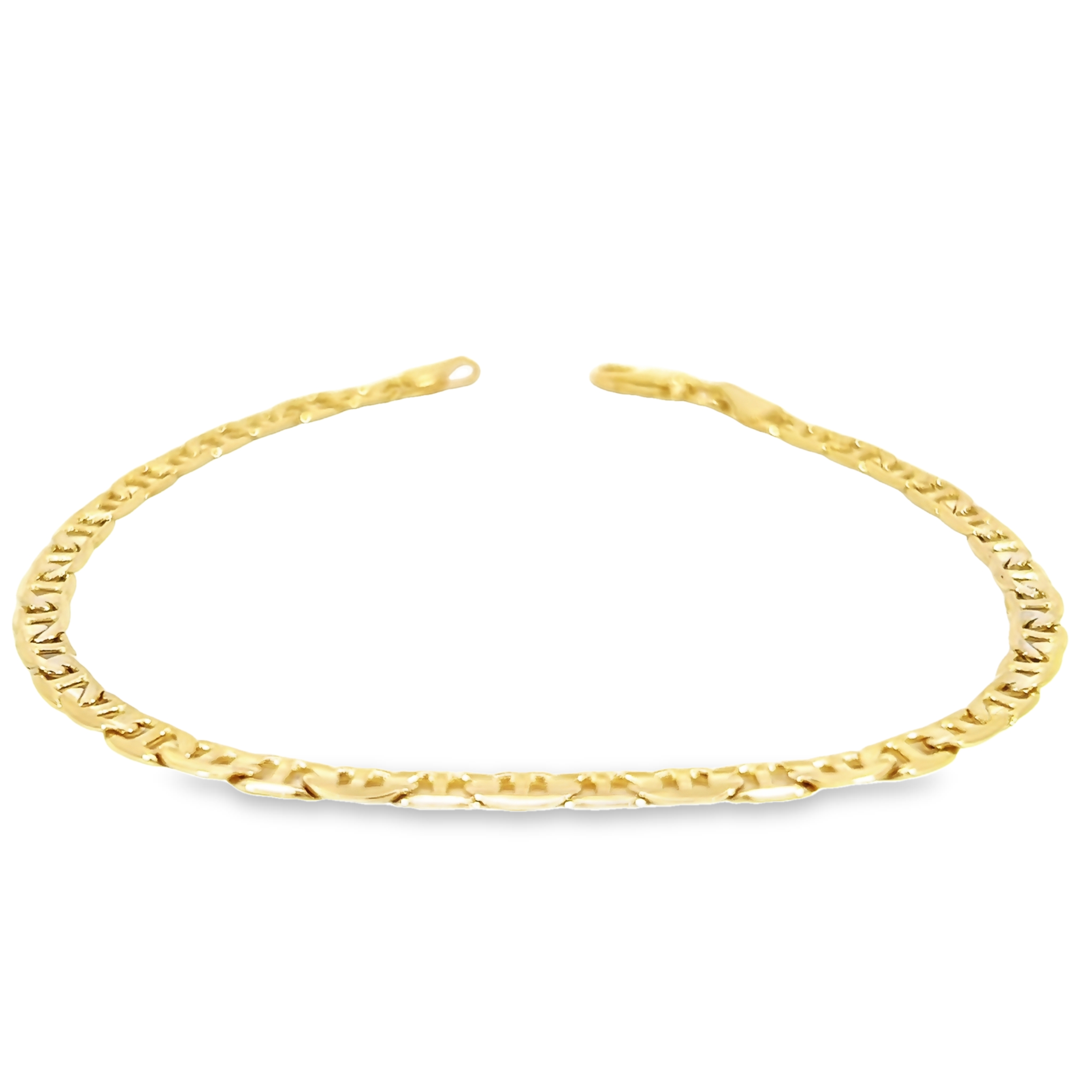 14k Yellow Gold Concave Marine Bracelet