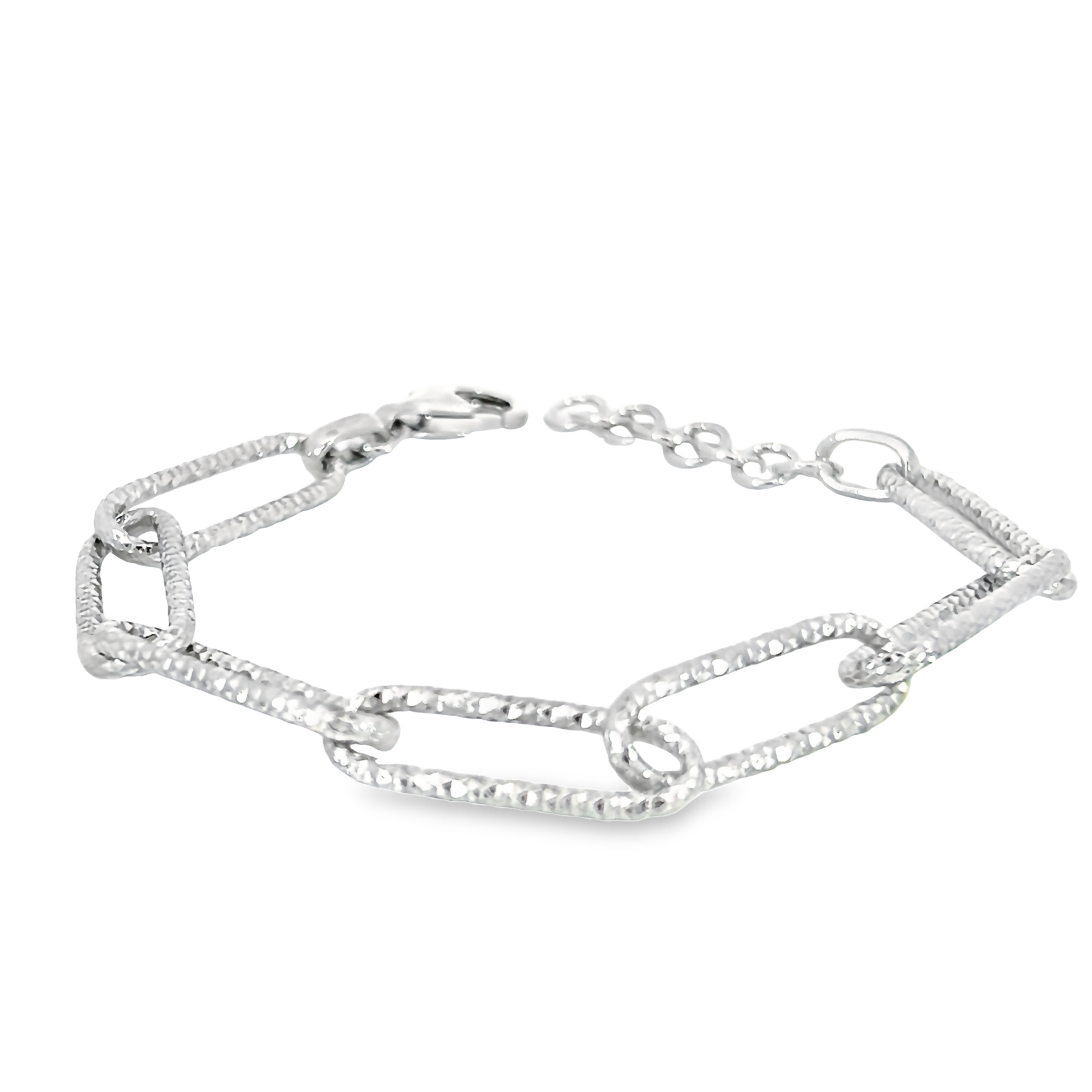 Sterling Silver Paperclip Link Bracelet