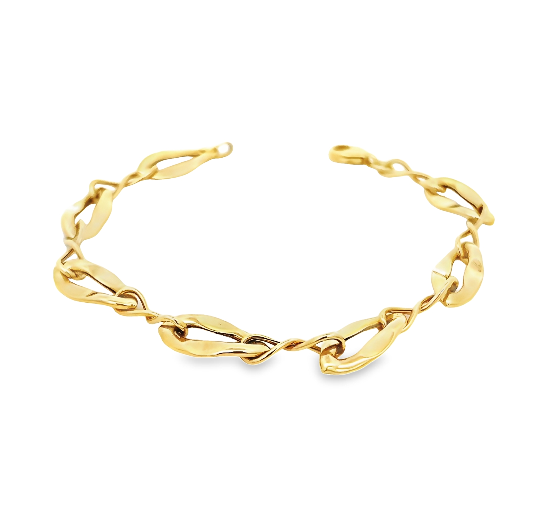 14k Yellow Gold Open Link Bracelet