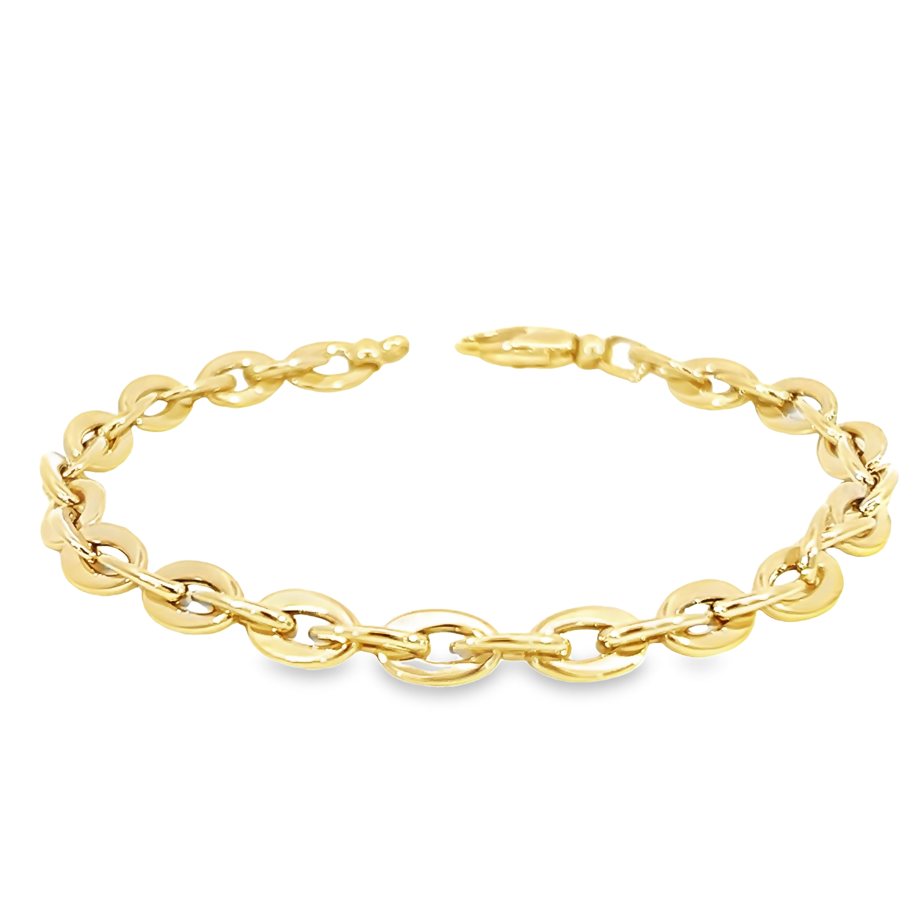 14k Yellow Gold Oval Link Bracelet