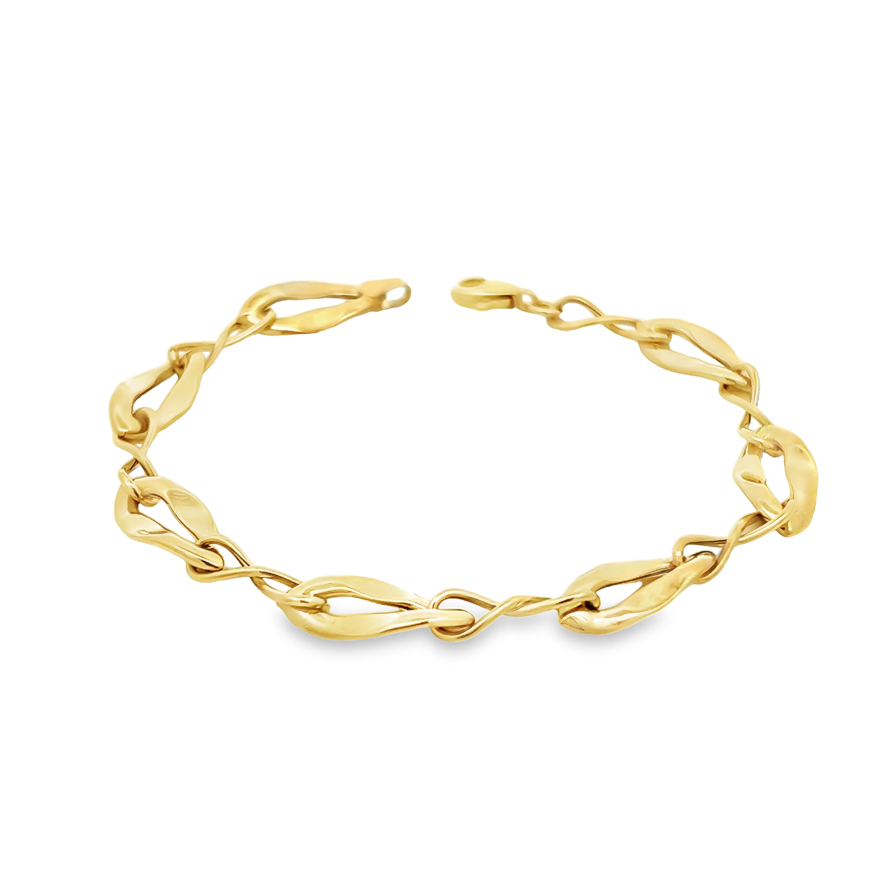 14k Yellow Gold Open Link Bracelet