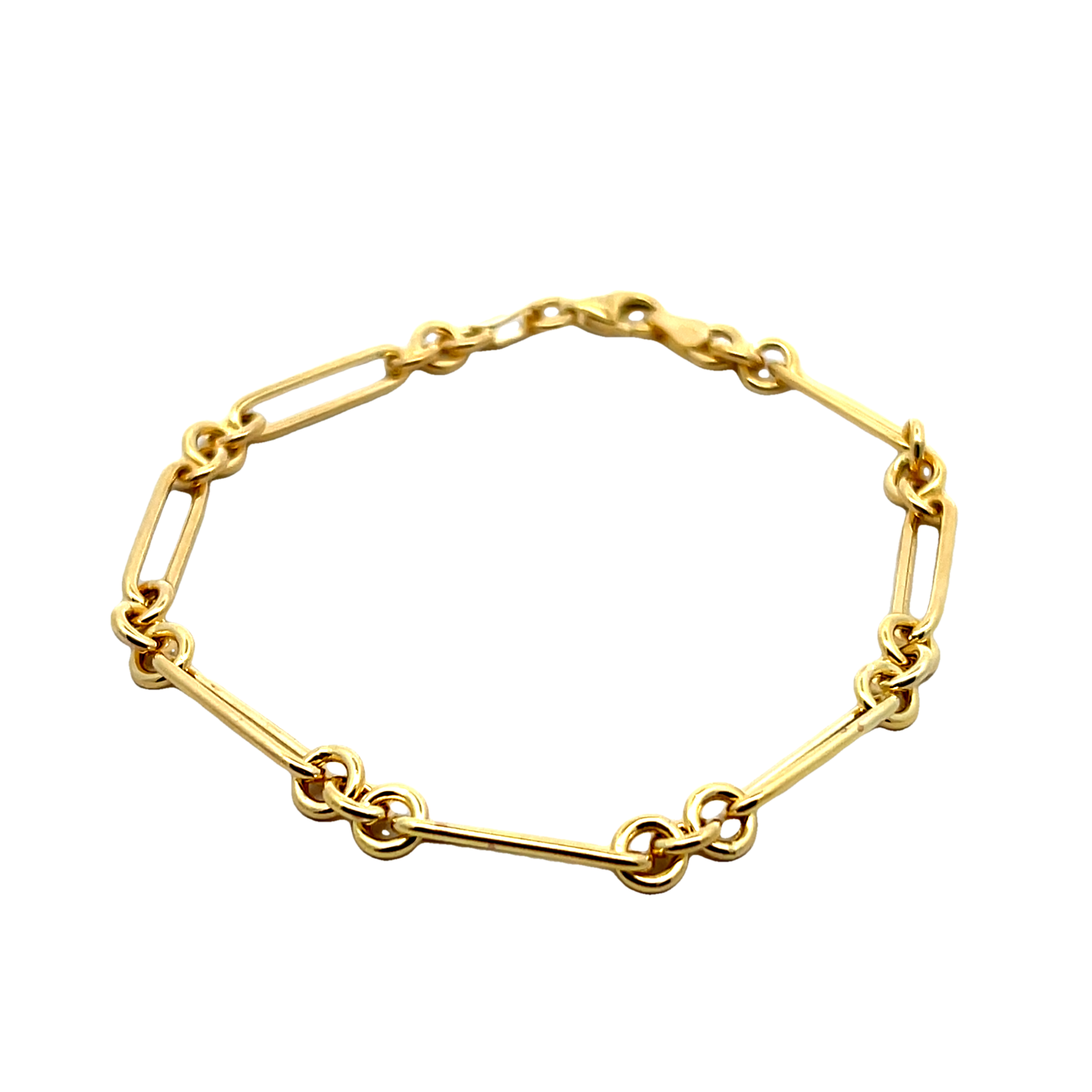 14k Yellow Gold Paperlclip Bracelet