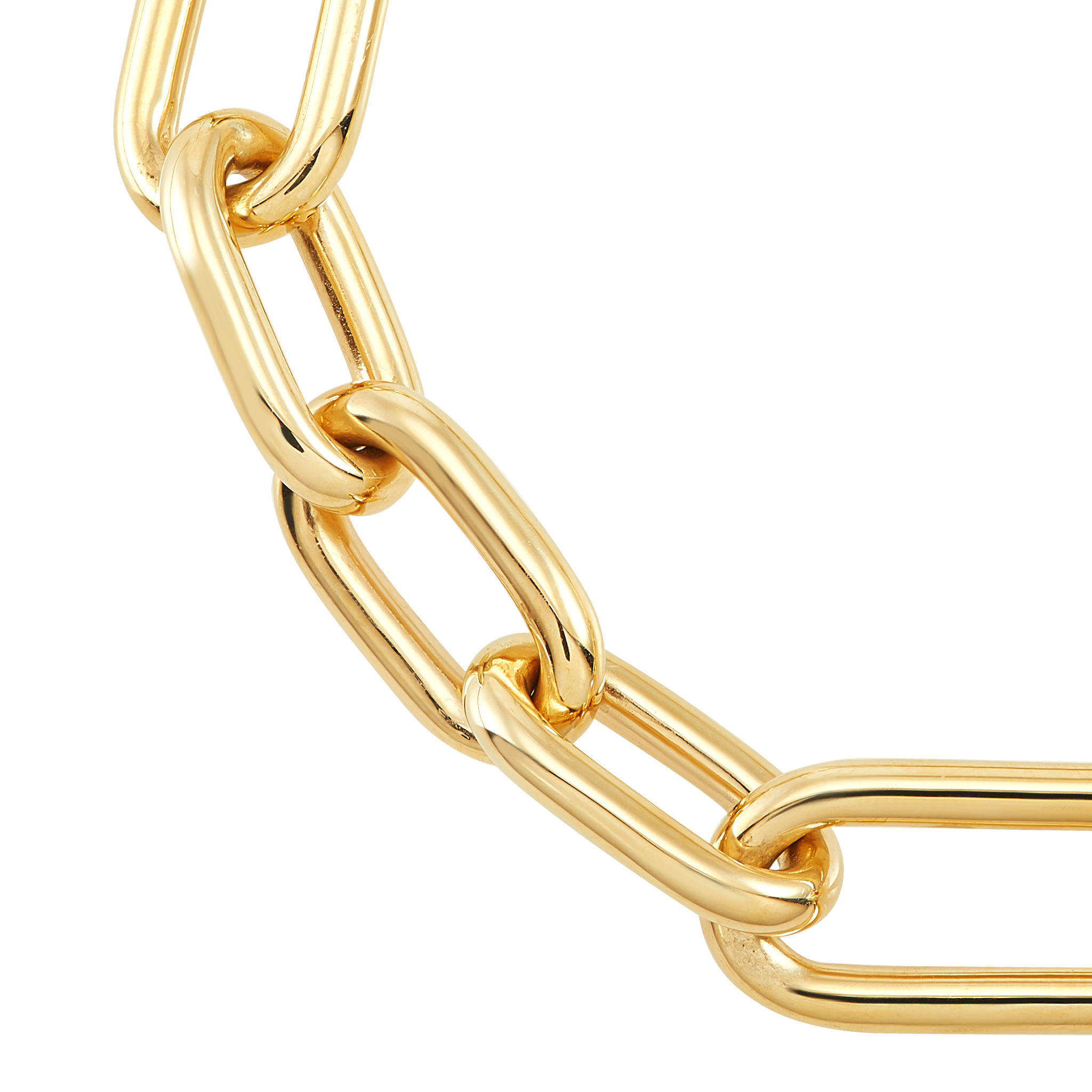 14k Yellow Gold Paperclip Bracelet