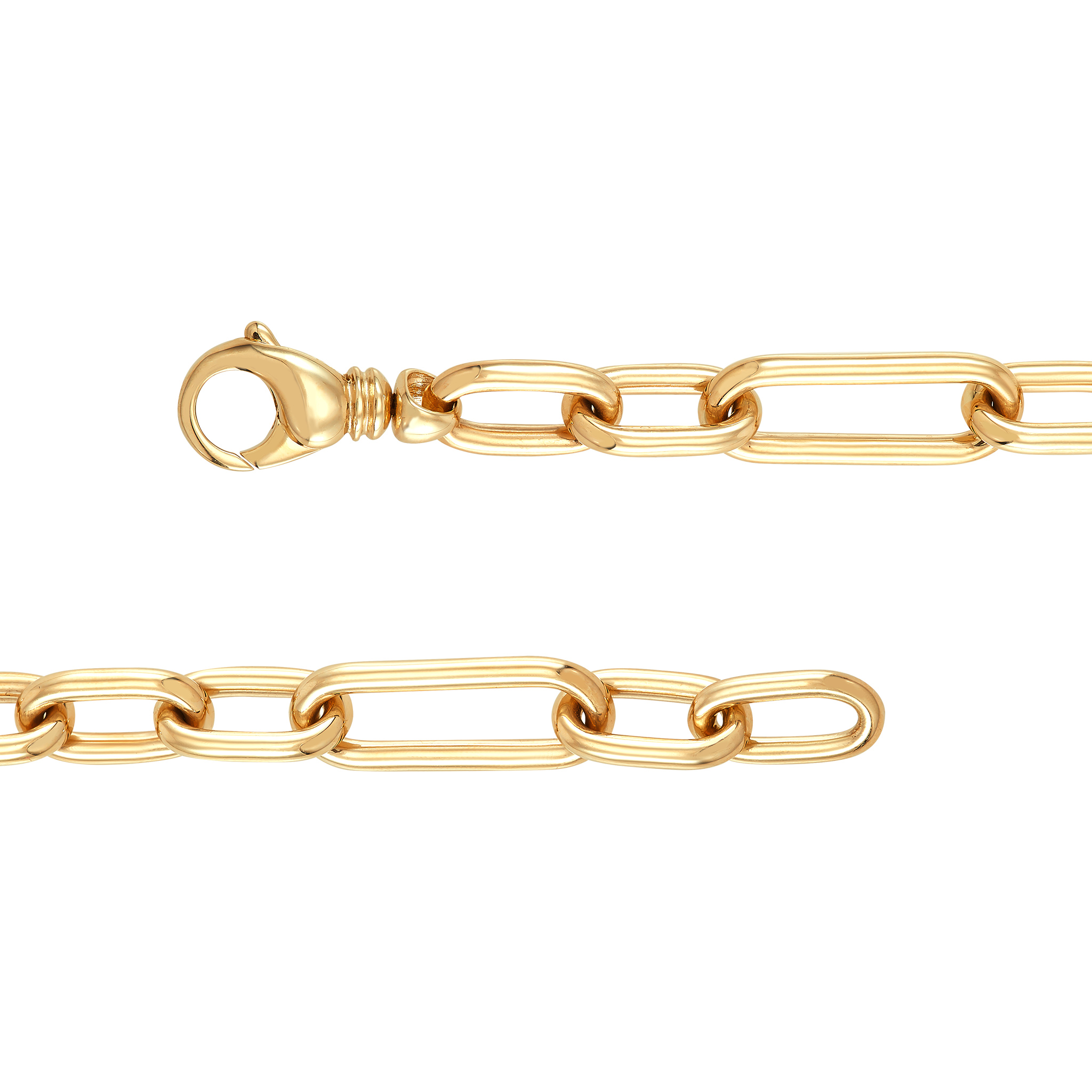 14k Yellow Gold Paperclip Bracelet