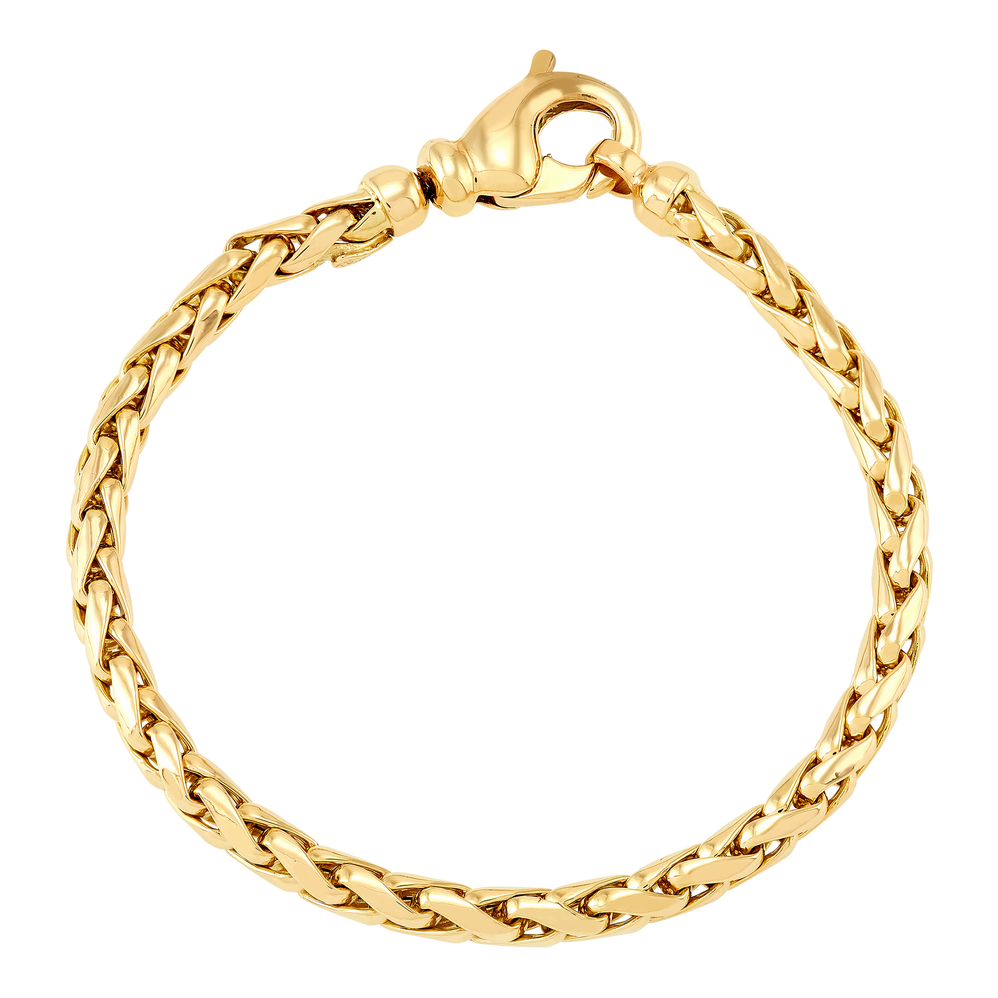 14k Yellow Gold Weave Link Bracelet