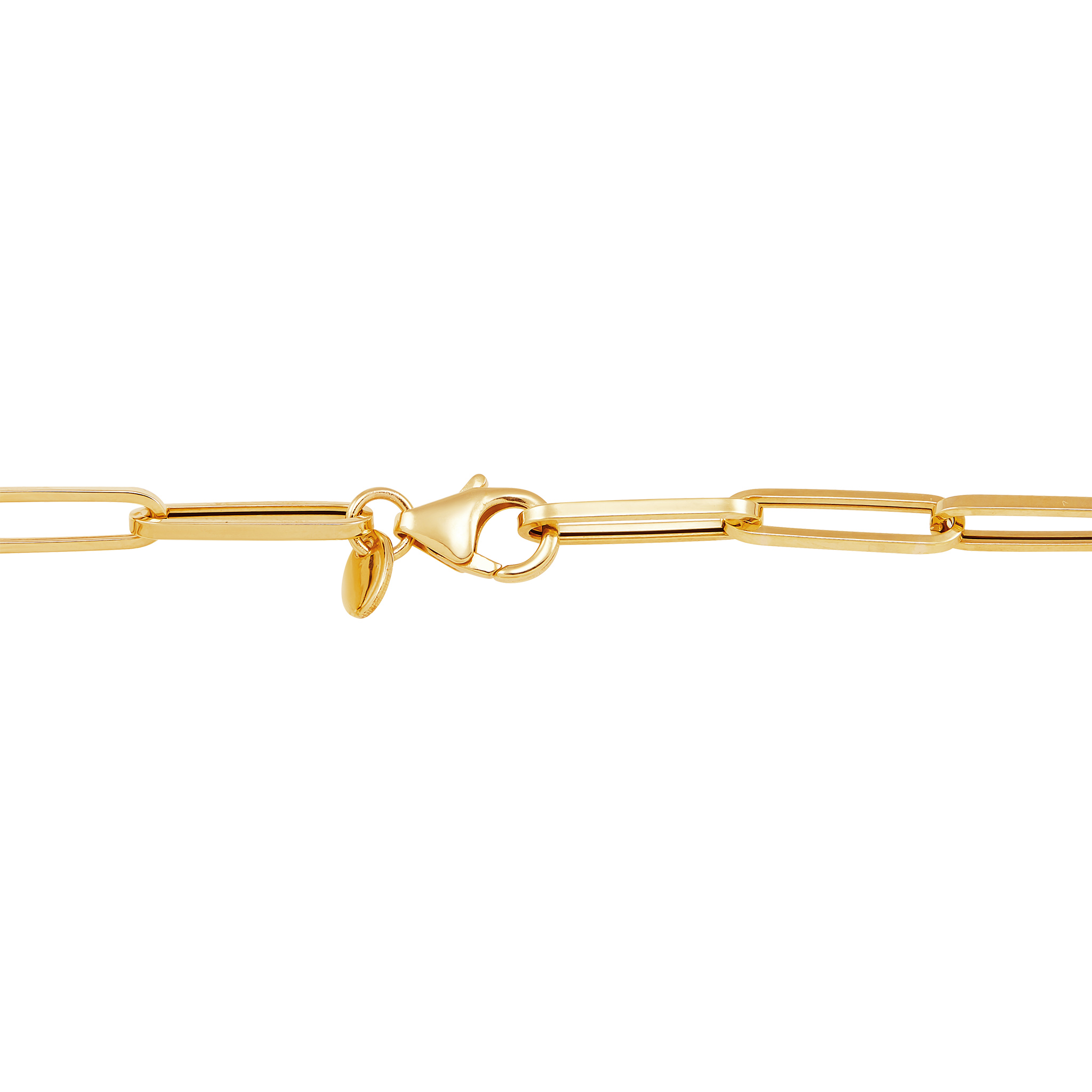 14k Yellow Gold Paper Clip Bracelet