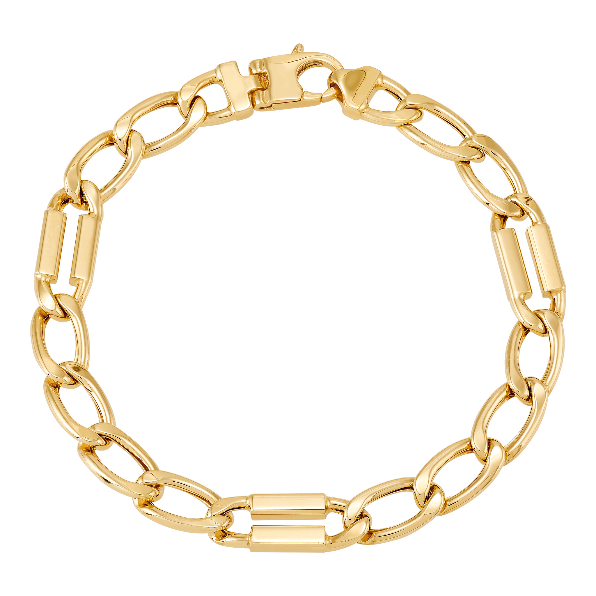 14k Yellow Gold Curb Link Bracelet