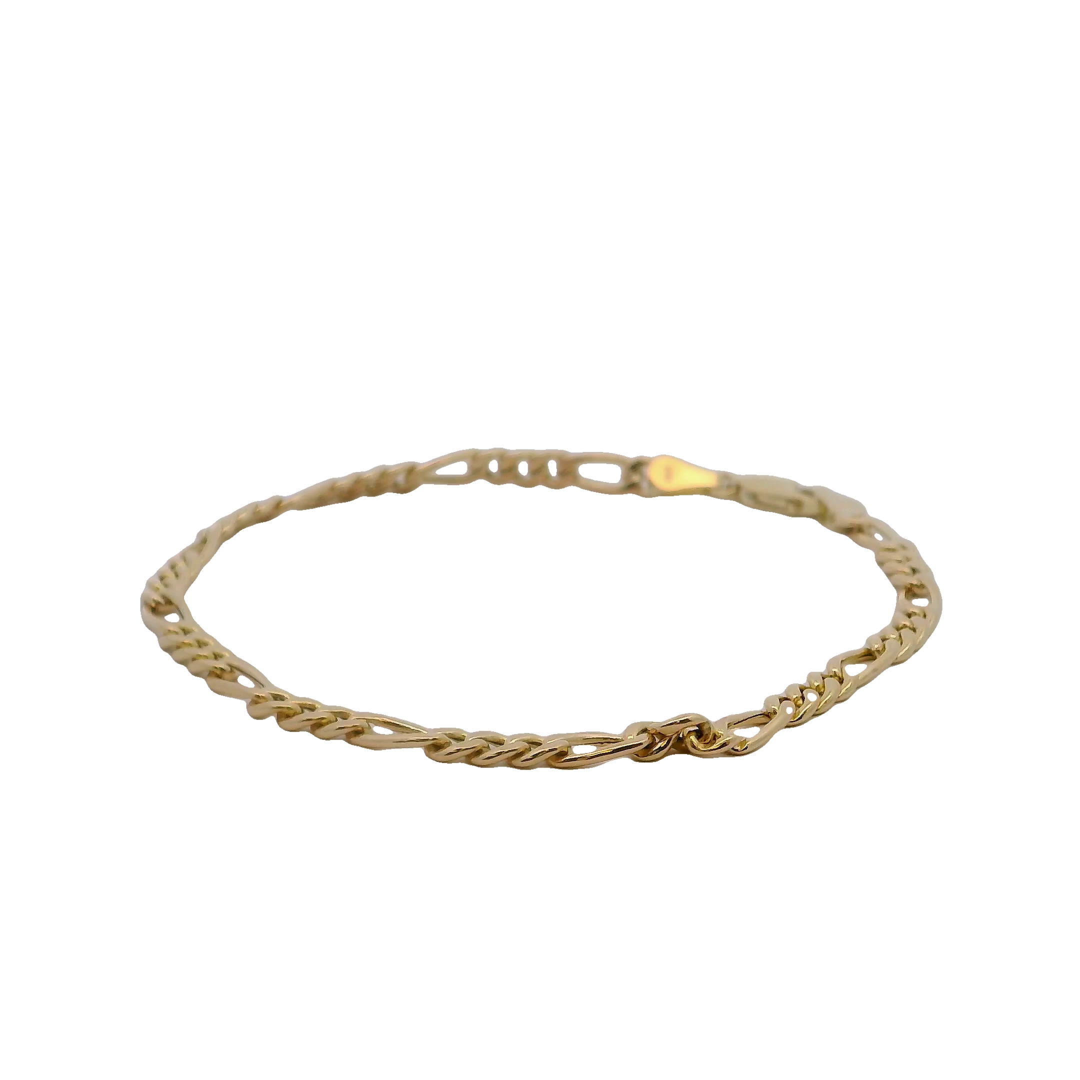 14k Yellow Gold Figaro Bracelet