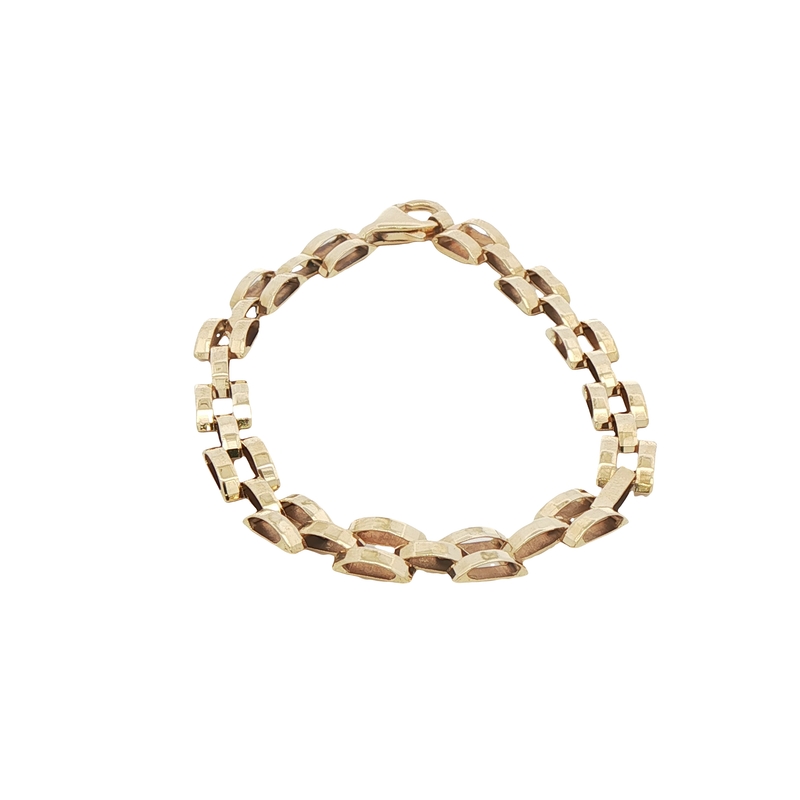 14k Yellow Gold Fancy Link Bracelet