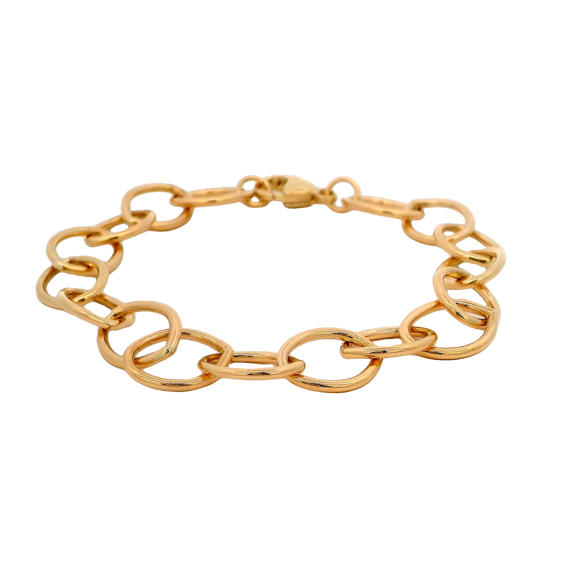 14k Yellow Gold Open Link Bracelet