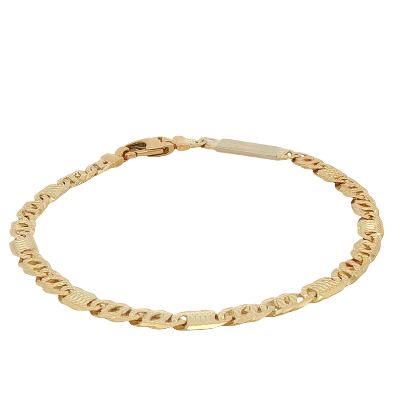18k Yellow Gold Curb Bracelet